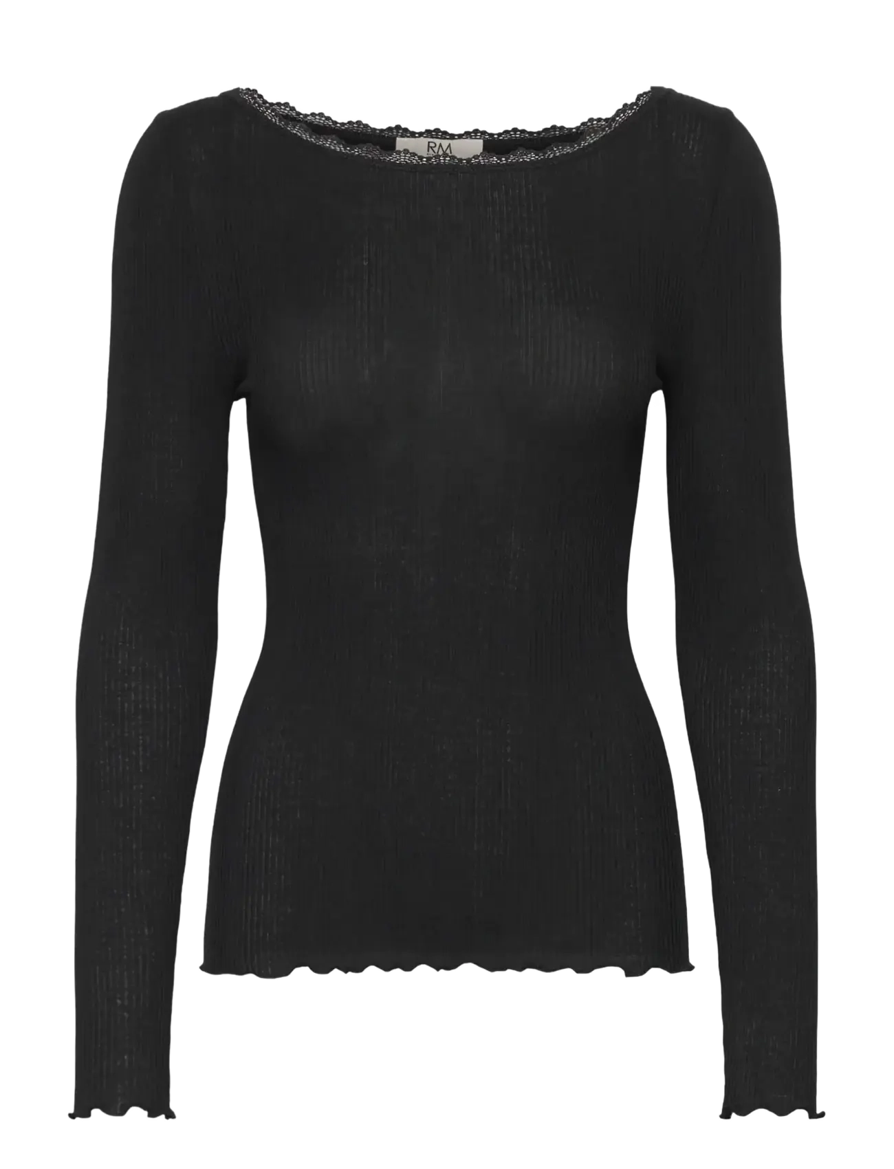 RM By Rosemunde RMWJohanne Lace LS Wide O-neck - RM By Rosemunde - BLACK / black