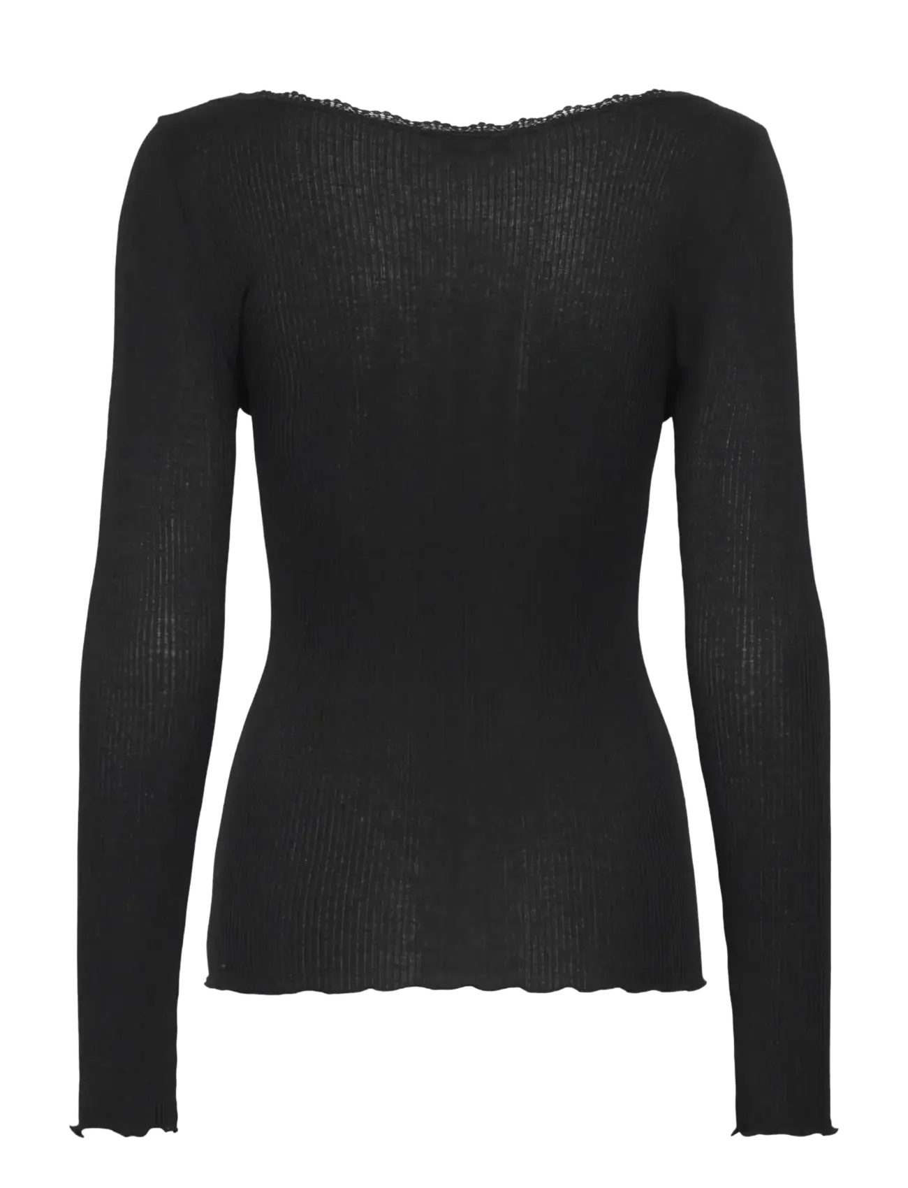 RM By Rosemunde - RMWJohanne Lace LS Wide O-neck - efterårstøj - black - 2