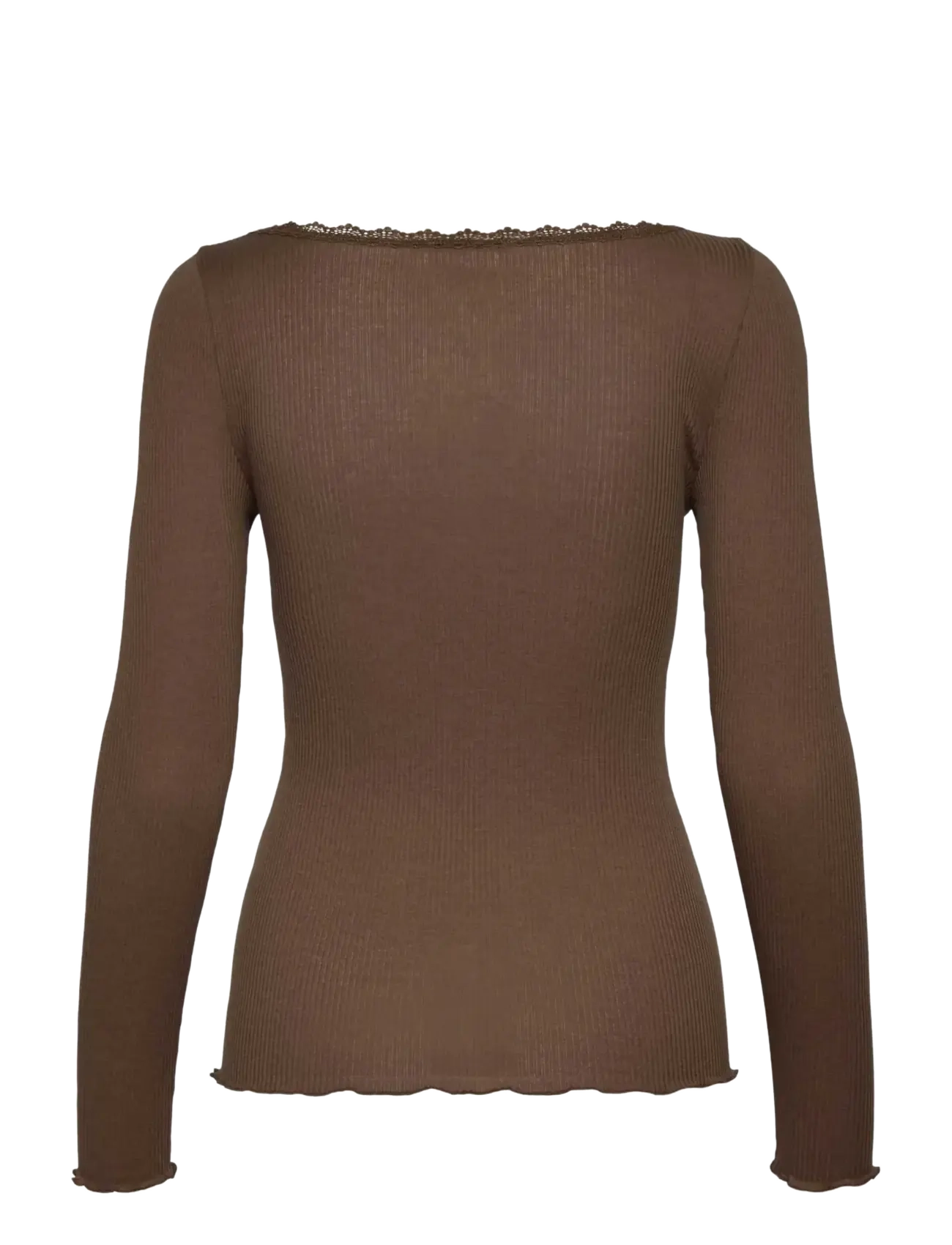 RM By Rosemunde - RMWJohanne Lace LS Wide O-neck - efterårstøj - dark earth - 1
