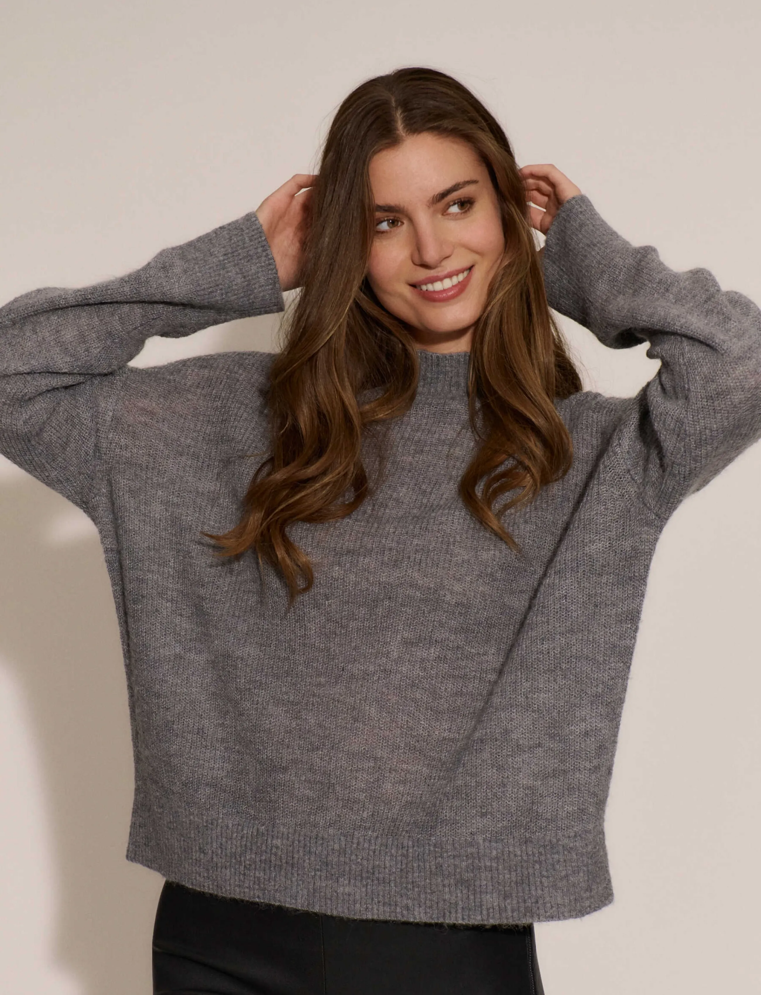 RM By Rosemunde - RMWCille LS Turtleneck Pullover - höstkläder - medium grey melange - 3