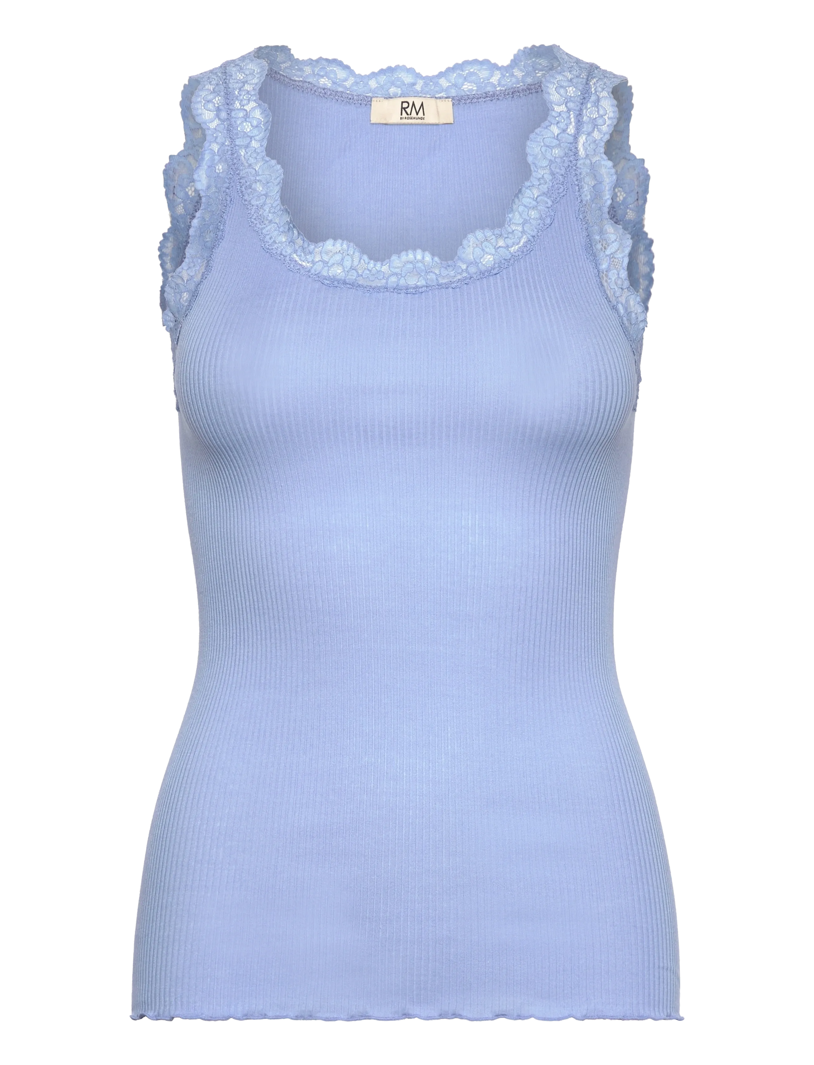 RM By Rosemunde RMWBalta modal SL lace U-neck top - Tøj - BEL AIR BLUE / blue