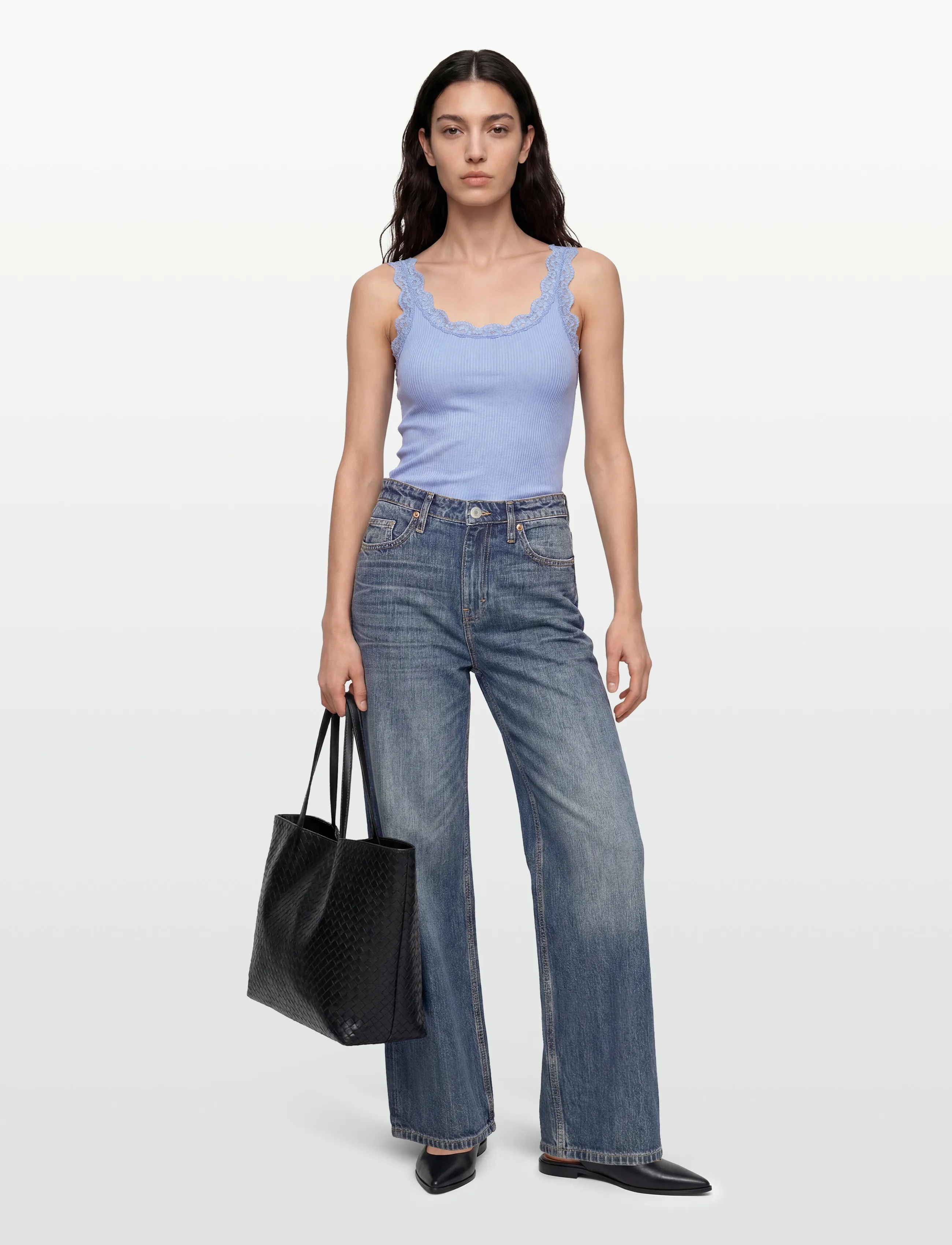 RM By Rosemunde - RMWBalta Modal SL U-Neck Top - laveste priser - bel air blue - 0