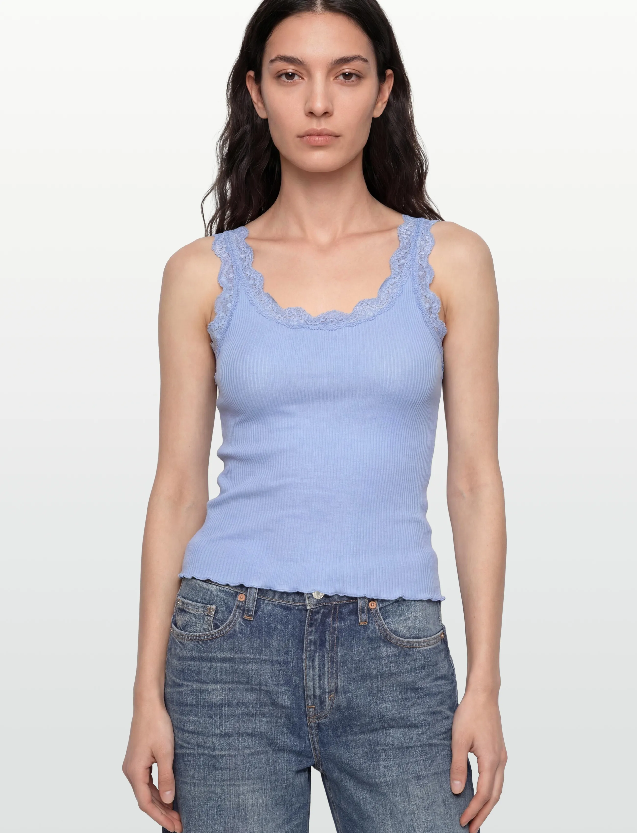 RM By Rosemunde - RMWBalta Modal SL U-Neck Top - laveste priser - bel air blue - 3