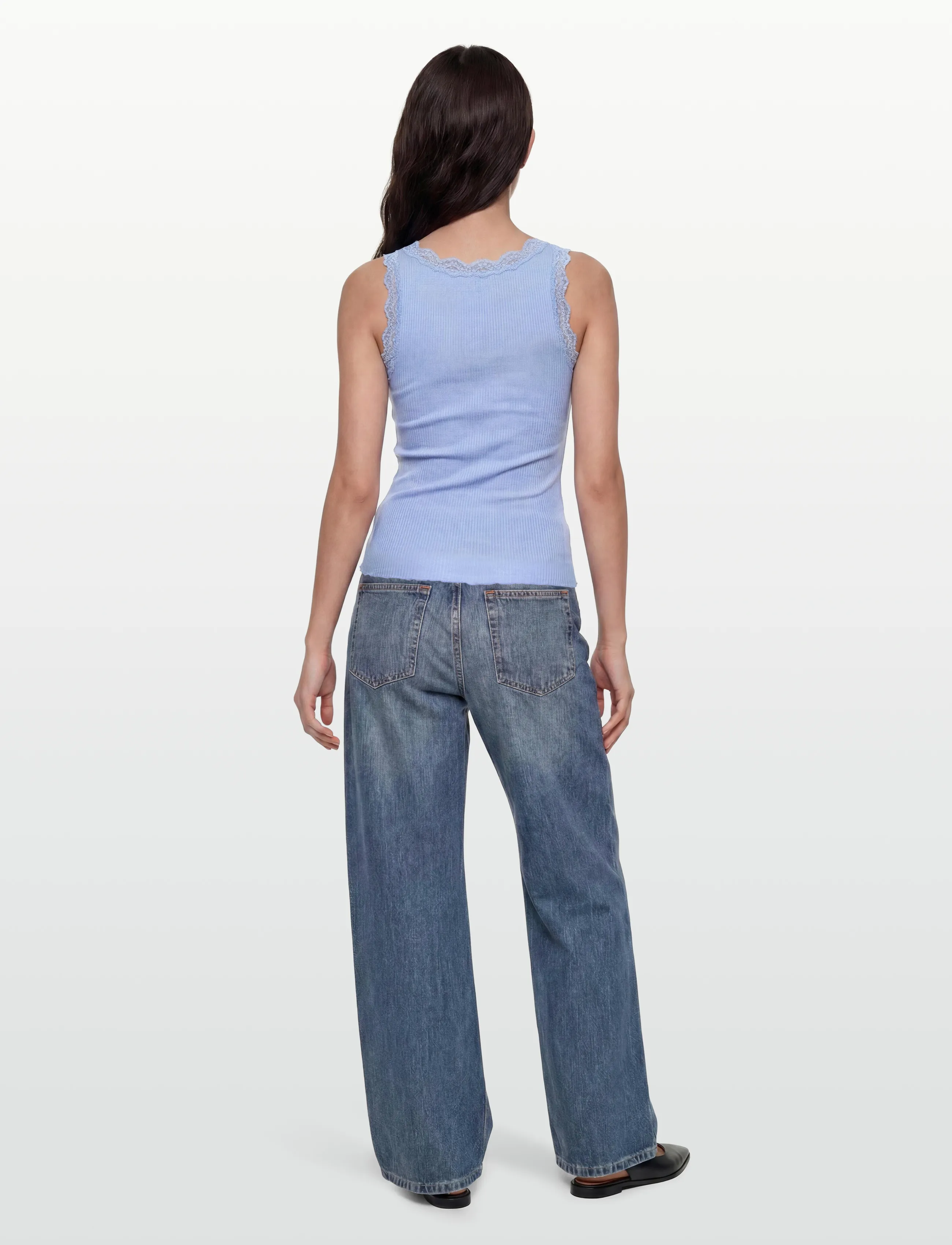RM By Rosemunde - RMWBalta Modal SL U-Neck Top - laveste priser - bel air blue - 4