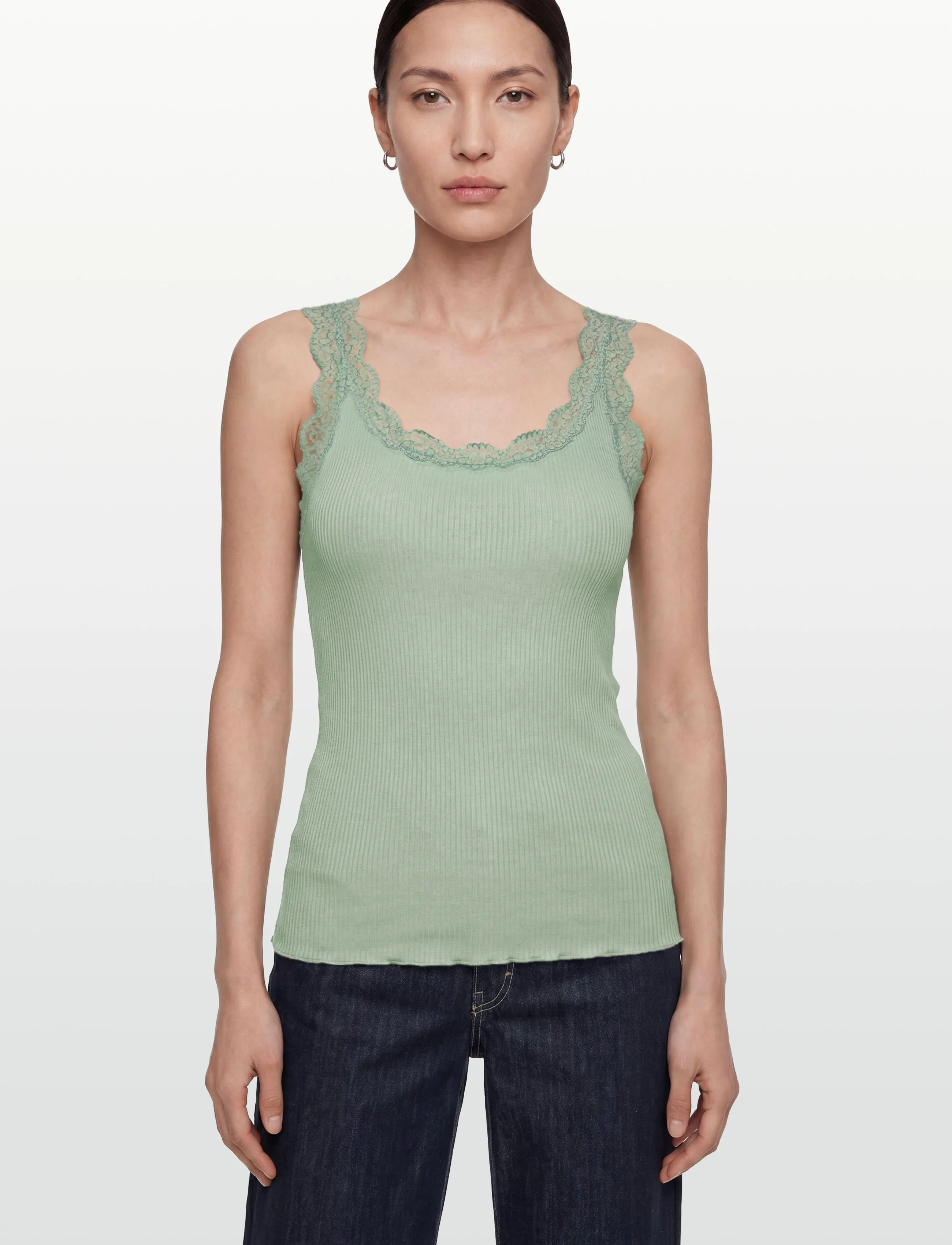 RM By Rosemunde - RMWBalta Modal SL U-Neck Top - linnen - jadeite - 3