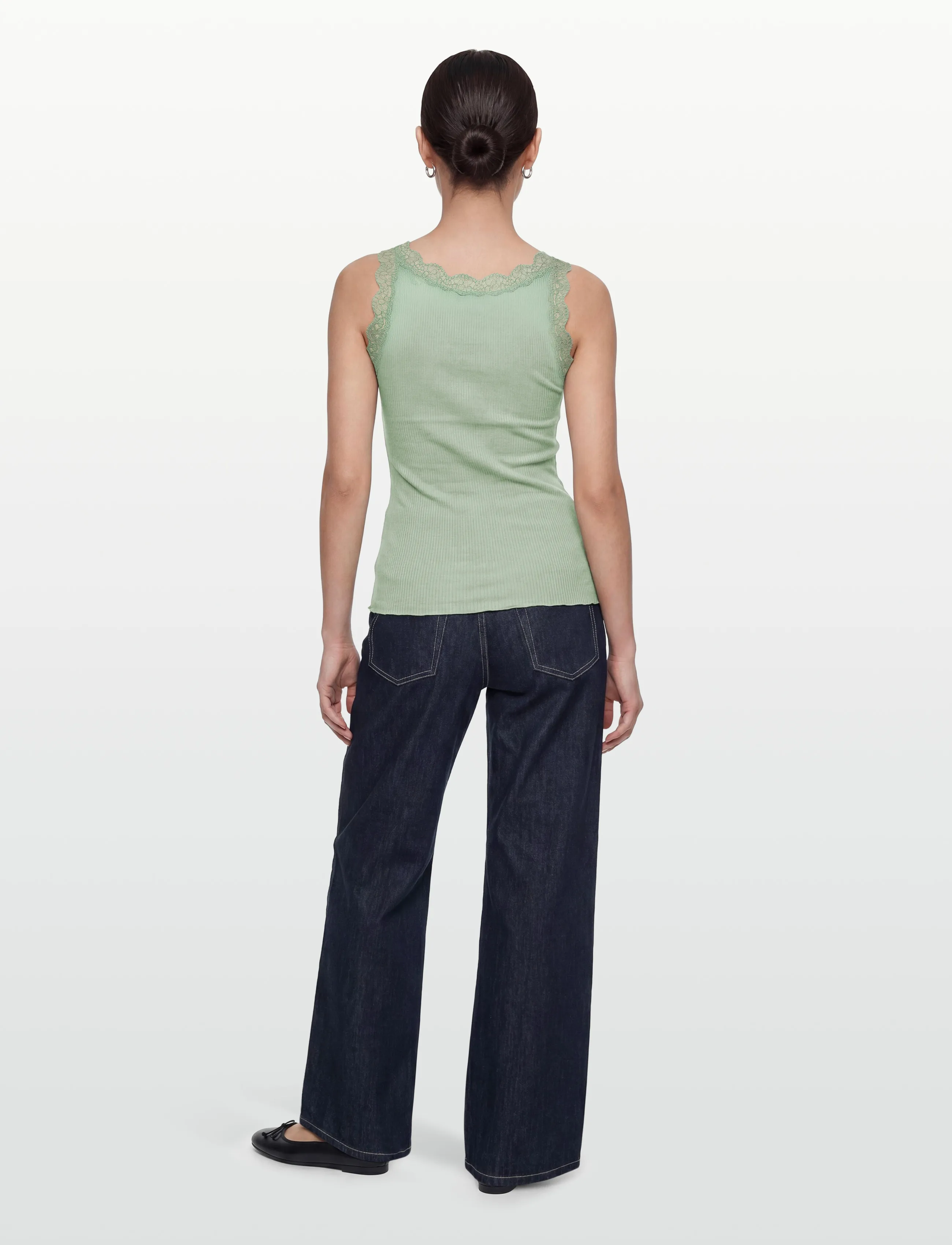 RM By Rosemunde - RMWBalta Modal SL U-Neck Top - linnen - jadeite - 4
