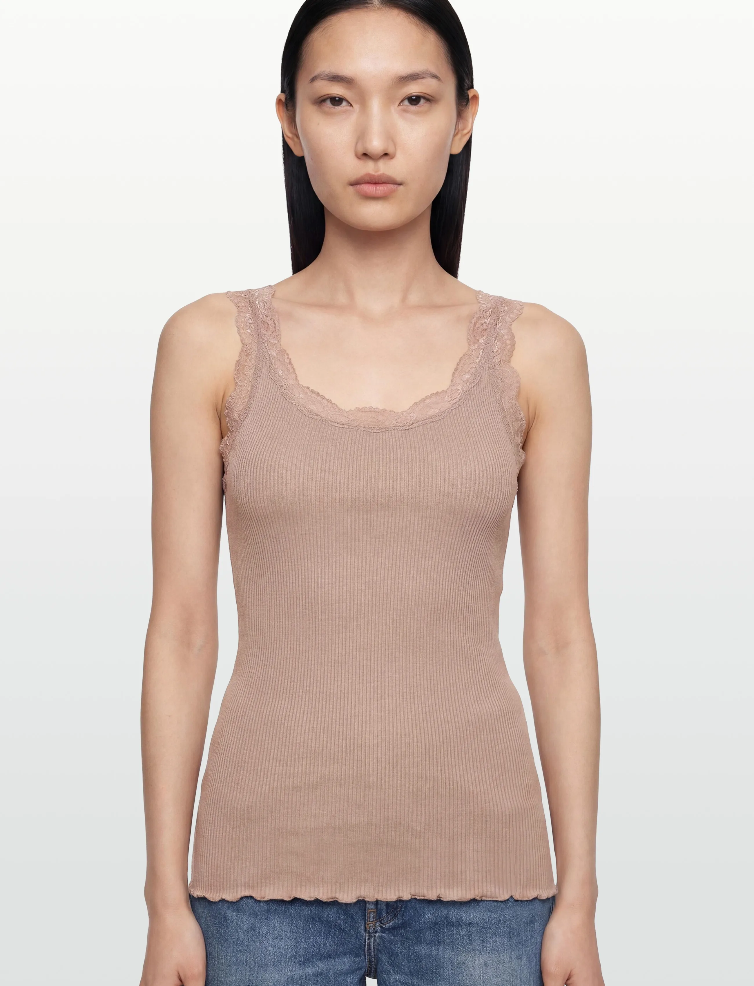 RM By Rosemunde - RMWBalta Modal SL U-Neck Top - laveste priser - mocha meringue - 3