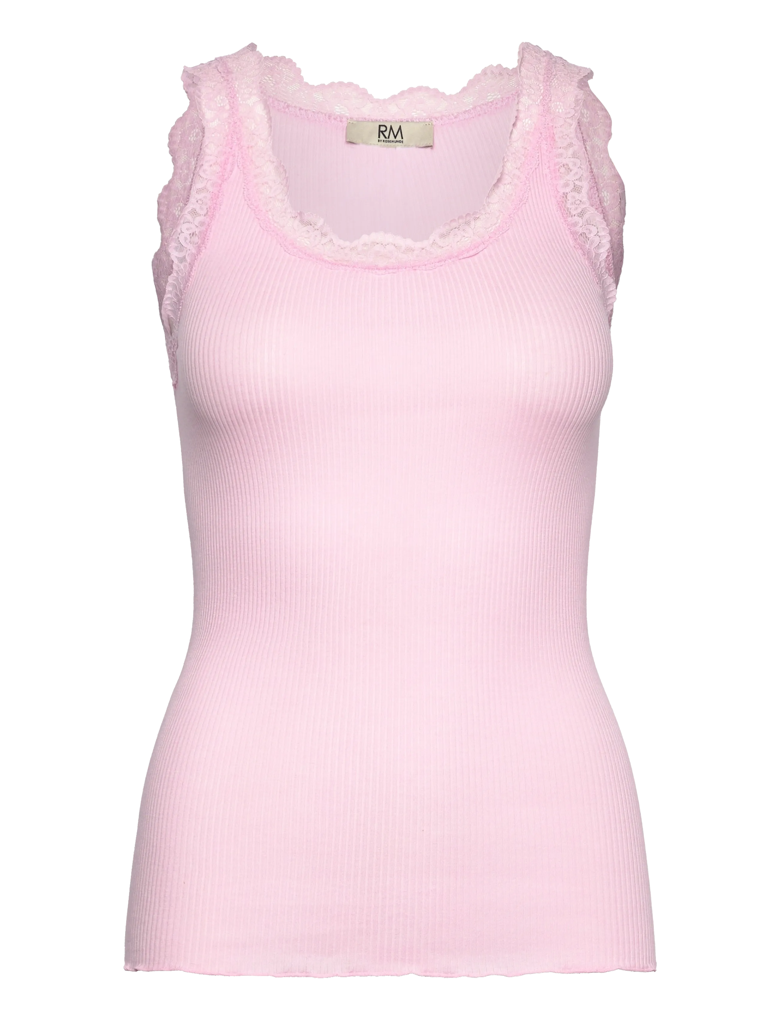 RM By Rosemunde RMWBalta modal SL lace U-neck top - Tøj - NOSEGAY / pink/rose