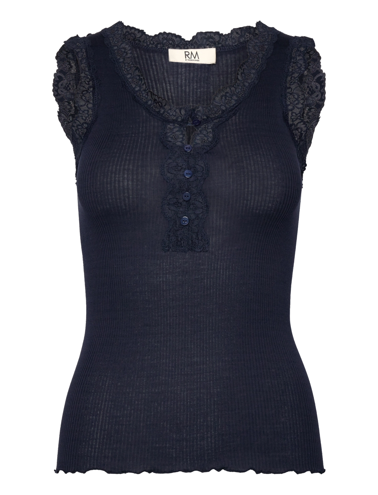 RM By Rosemunde RMWBalta modal SL lace placket top - Riided - NAVY / navy