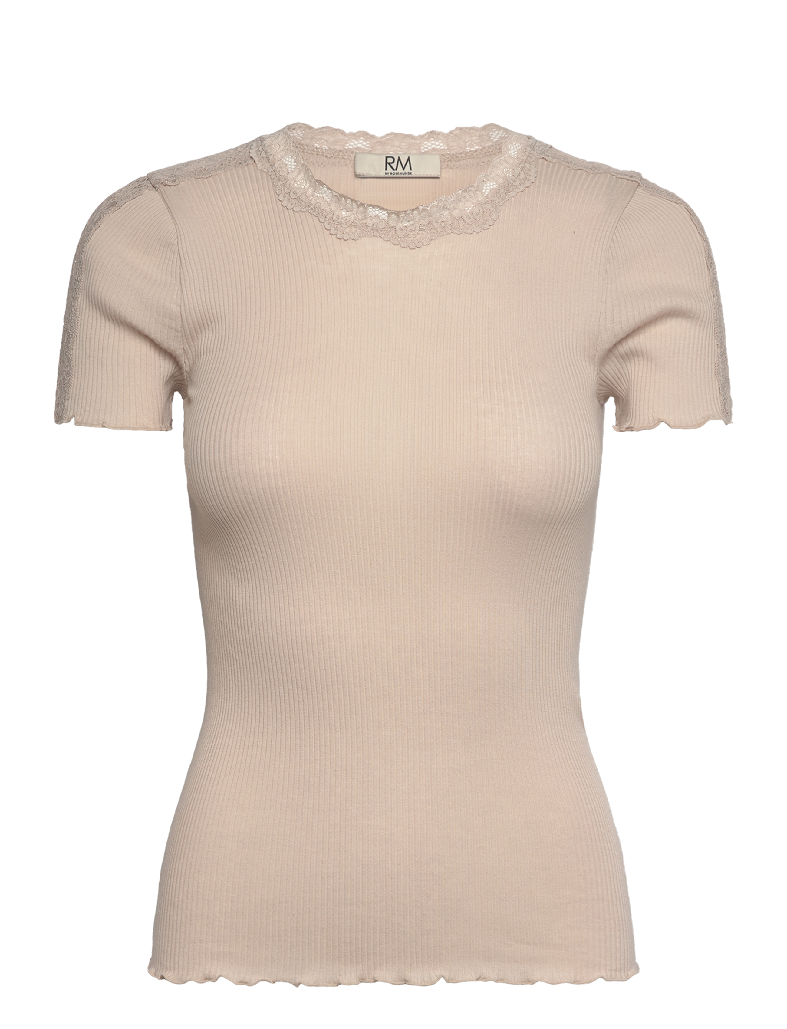 RM By Rosemunde RMWBea lace SS top - Tøj - CACAO / beige