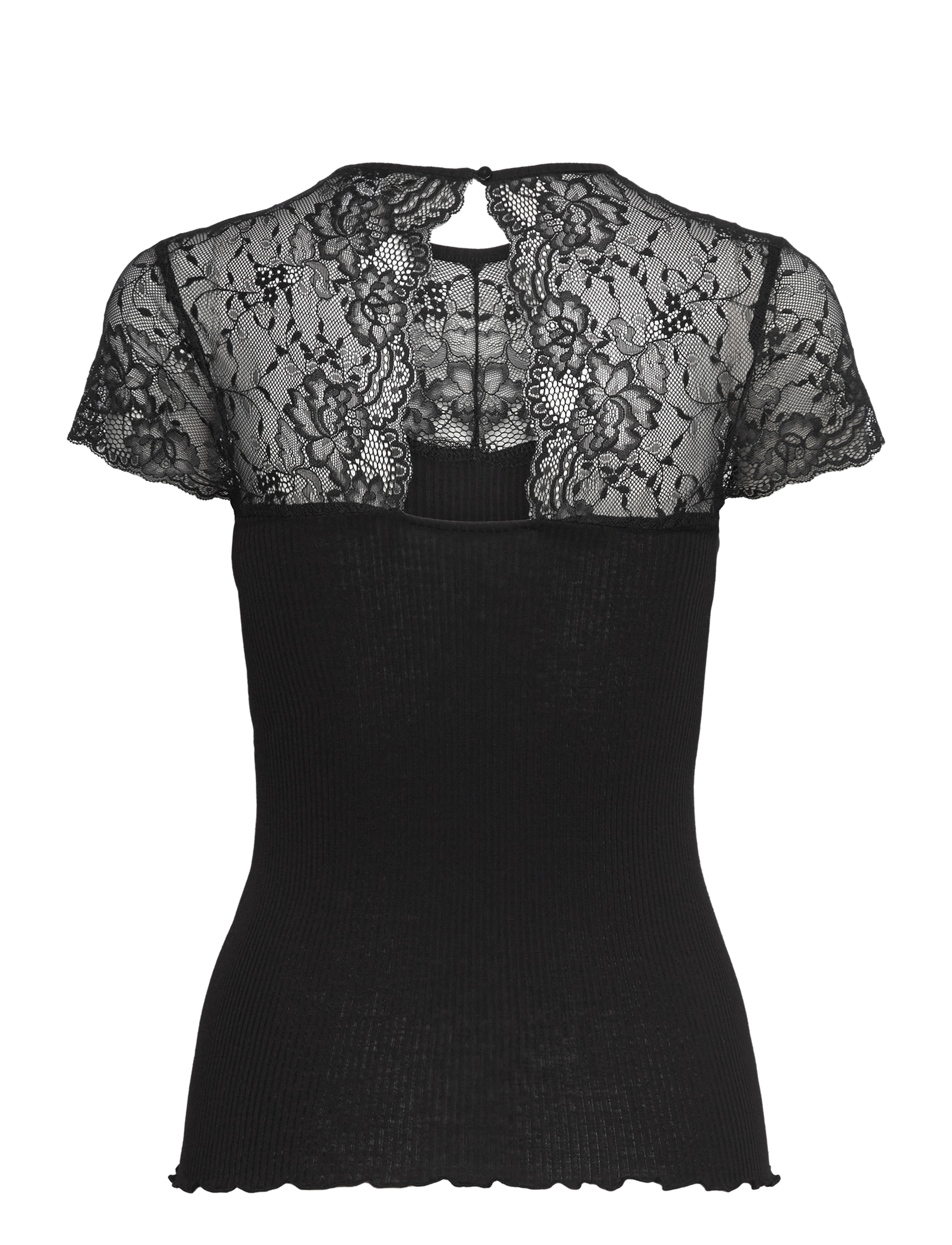RM By Rosemunde - RMWBea lace heartshape SS top - t-shirts - black - 1