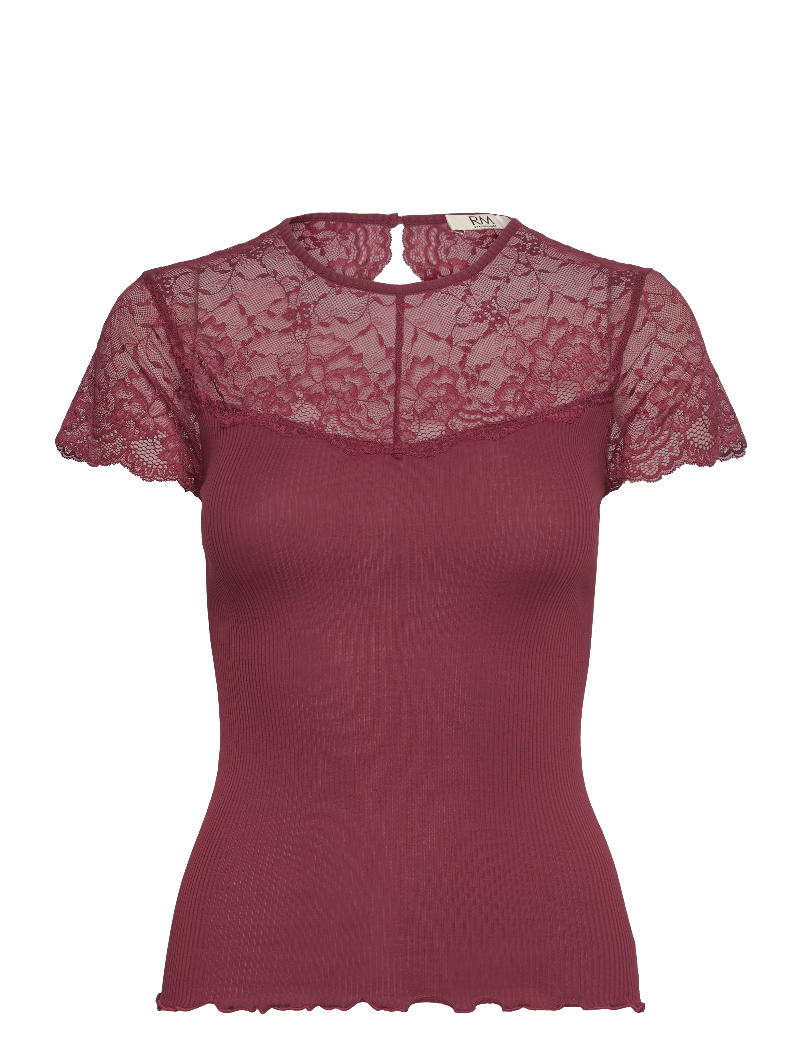 RM By Rosemunde RMWBea lace heartshape SS top - Riided - ZINFANDEL / burgundy