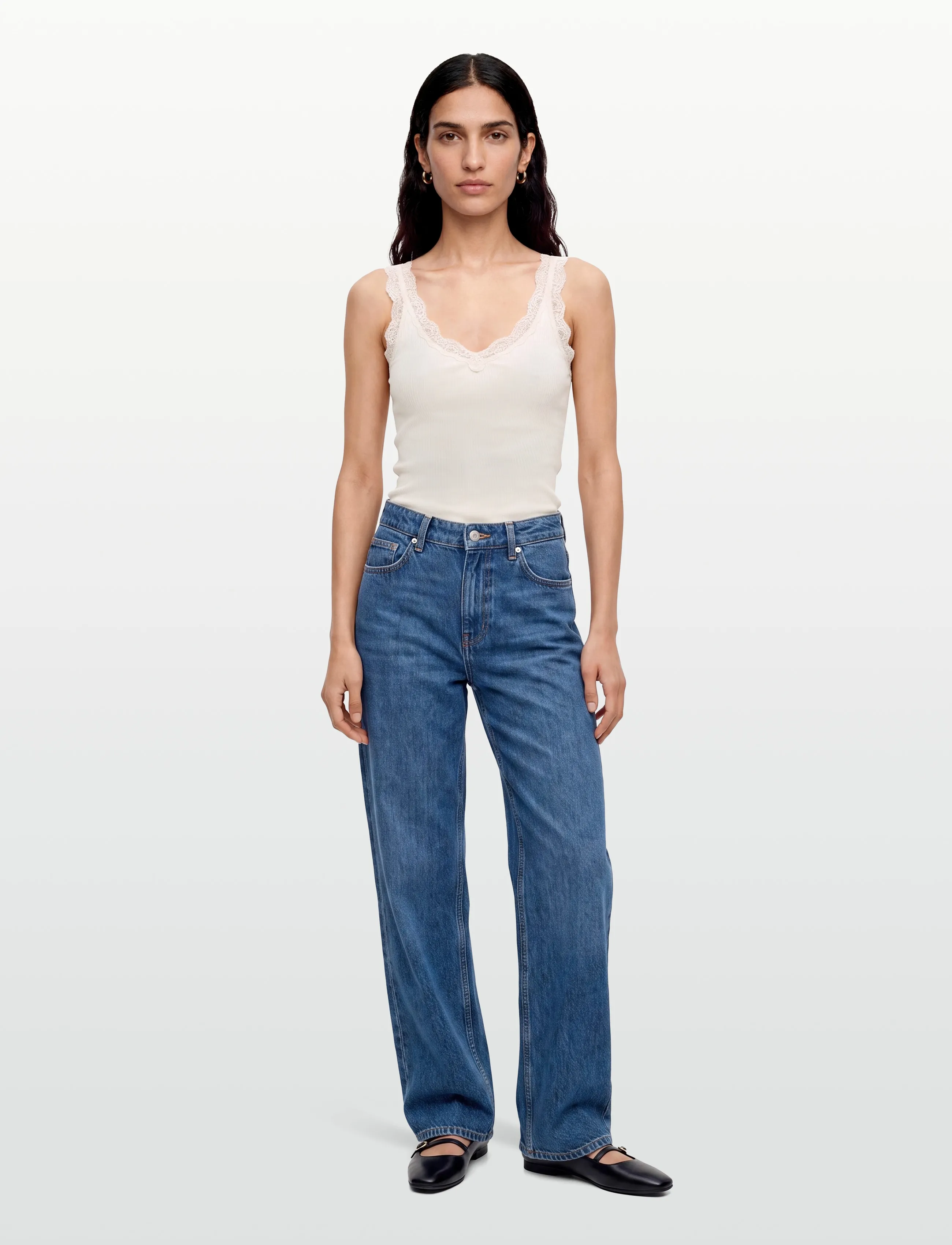 RM By Rosemunde - RMWBalta Modal SL V-neck Top - sommarfynd - ivory - 0