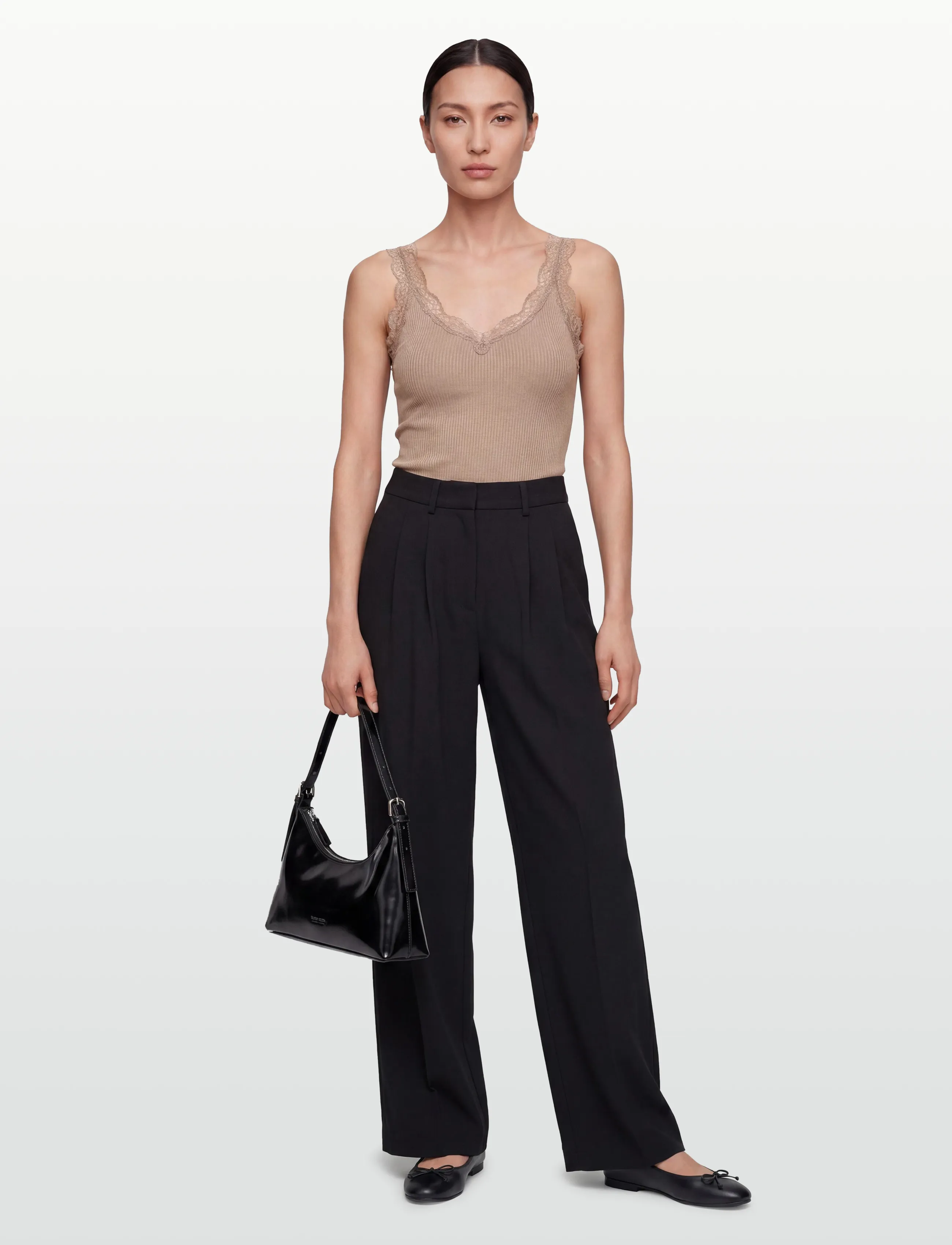 RM By Rosemunde - RMWBalta Modal SL V-neck Top - laveste priser - mocha meringue - 0