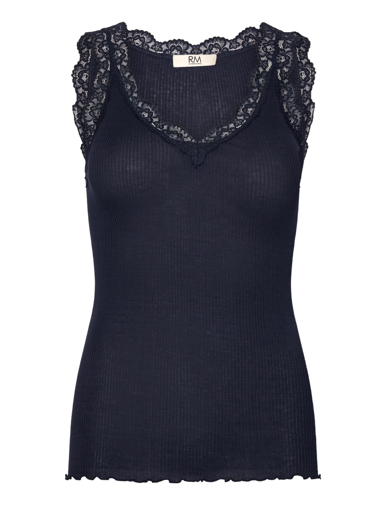 RM By Rosemunde RMWBalta Modal SL V-neck Top - Tøj - NAVY / navy