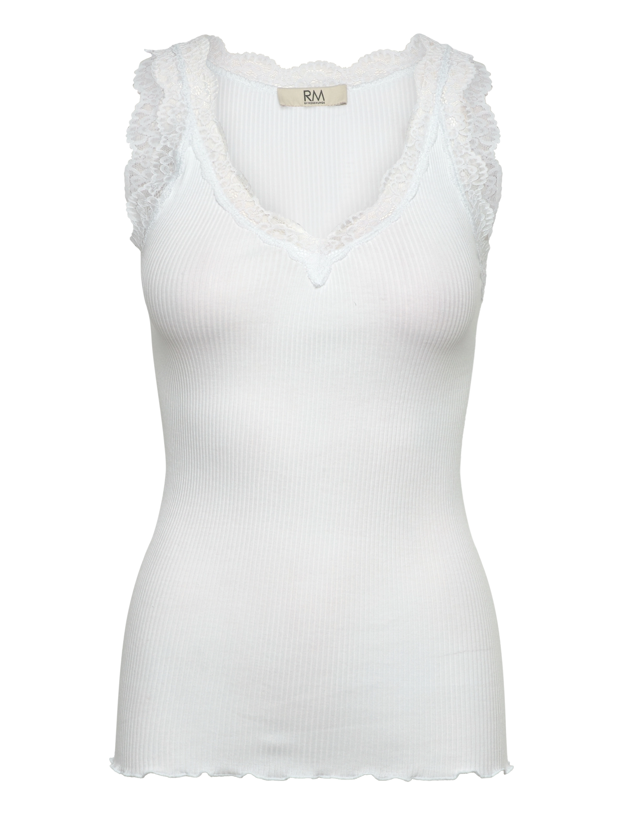 RM By Rosemunde RMWBalta Modal SL V-neck Top - Riided - NEW WHITE / white