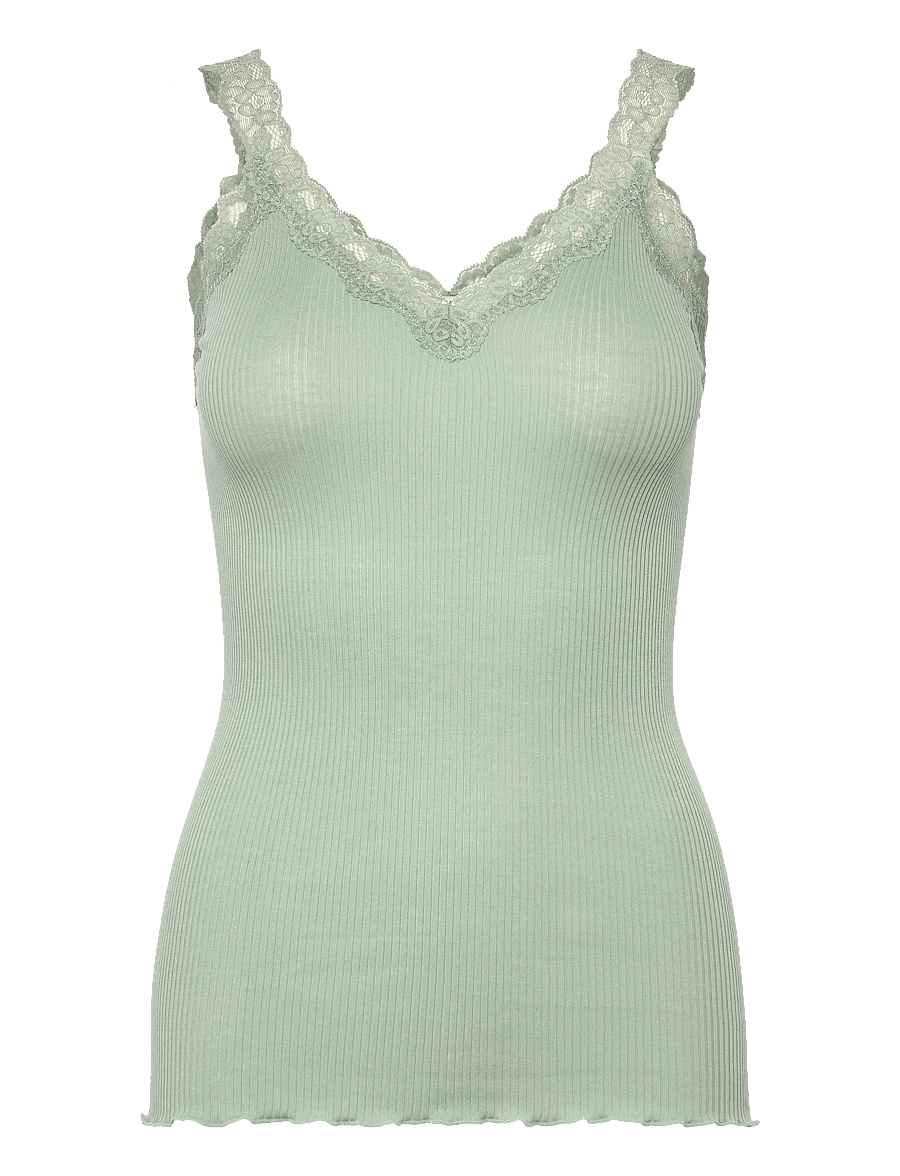 RM By Rosemunde - RMWBalta Modal SL V-Neck Top - Ärmellose tops - jadeite - 1