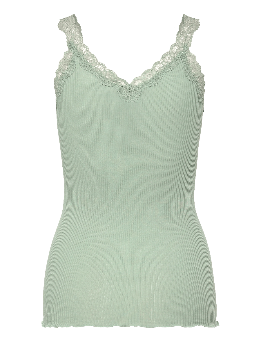 RM By Rosemunde - RMWBalta Modal SL V-Neck Top - Ärmellose tops - jadeite - 2