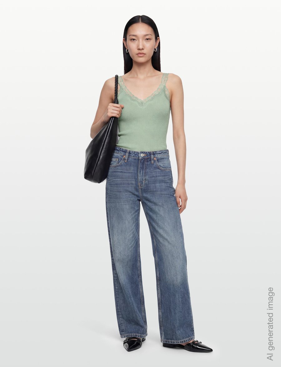 RM By Rosemunde - RMWBalta Modal SL V-Neck Top - Ärmellose tops - jadeite - 0