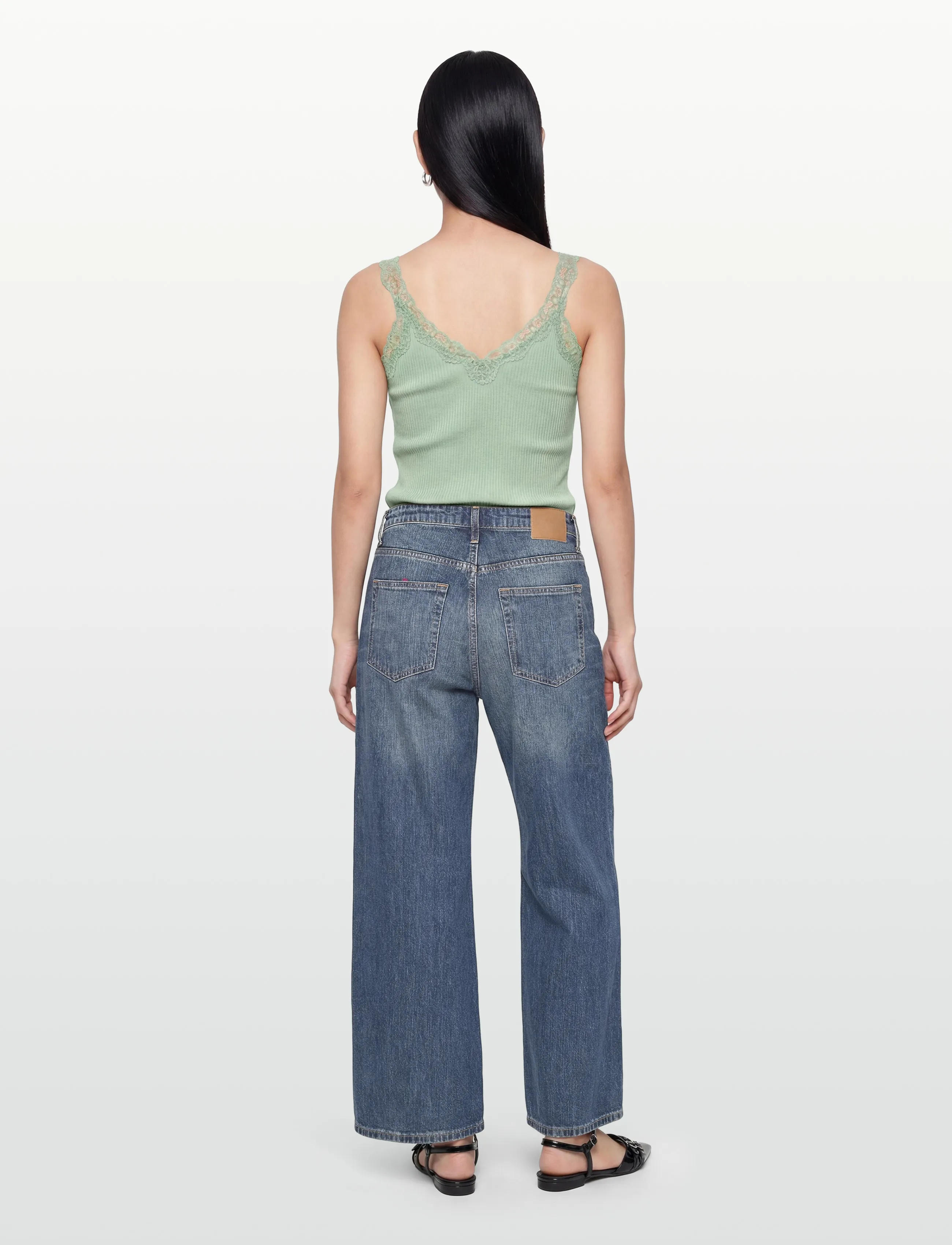 RM By Rosemunde - RMWBalta Modal SL V-Neck Top - linnen - jadeite - 4