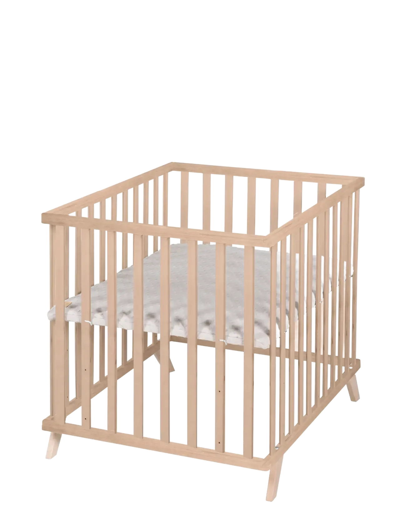 ROBA - Wooden Playpen 75x100 cm - cribs - natural organic beech - 1