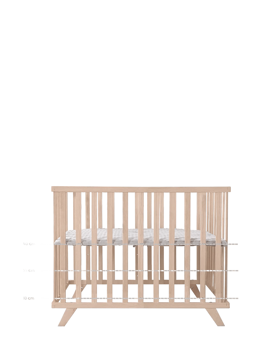 ROBA - Wooden Playpen 75x100 cm - kinderbett - natural organic beech - 4