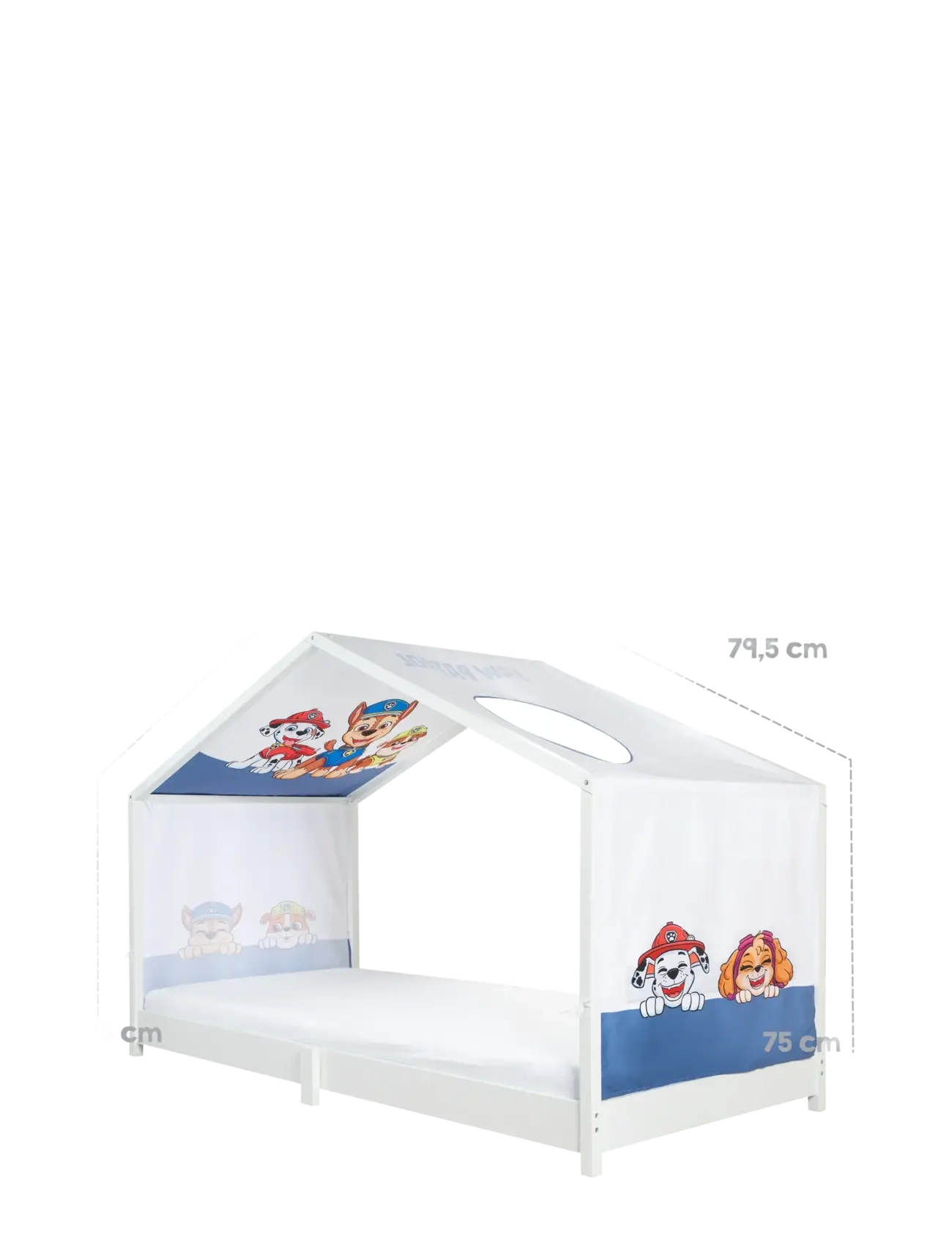 La Pat' Patrouille - Cover for Montessori House Beds 90 x 200 cm in Paw Patrol Design - white - 1