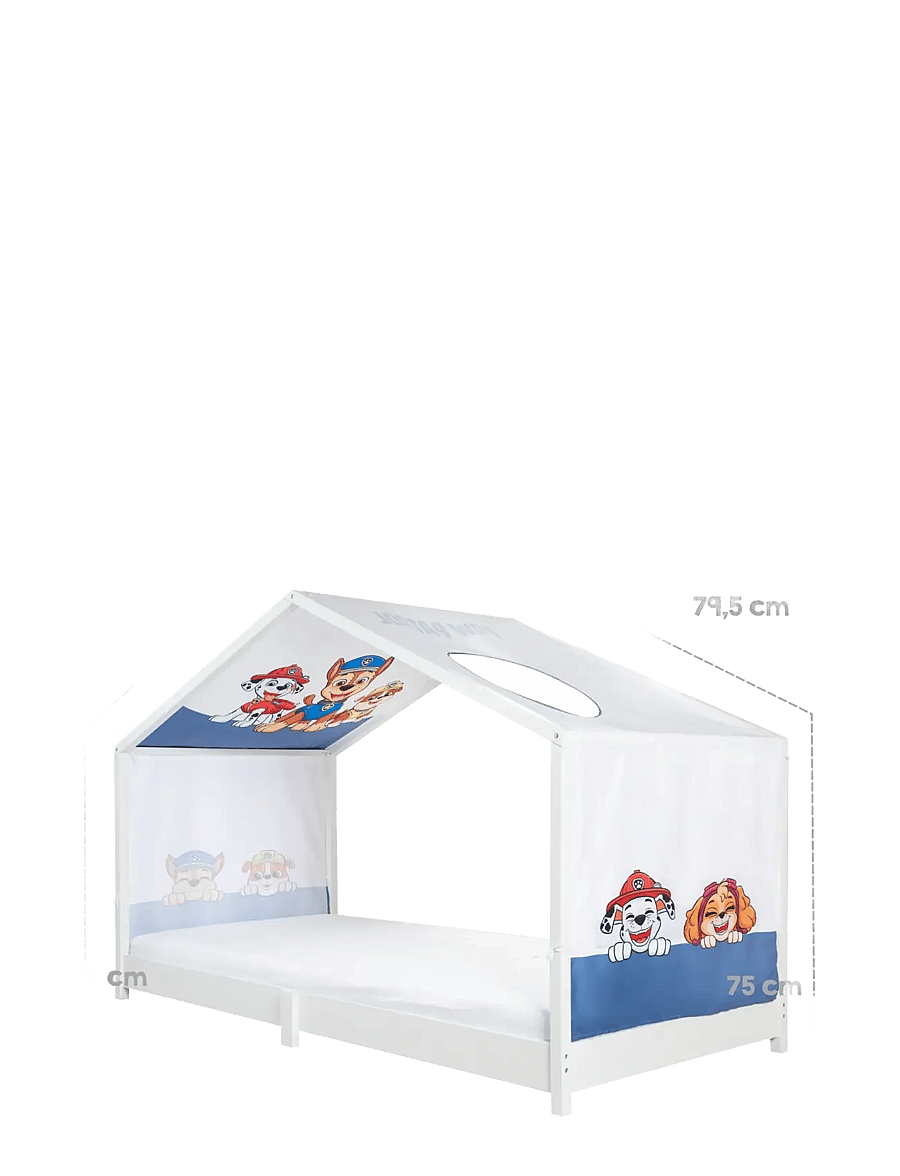 Paw Patrol - Cover for Montessori House Beds 90 x 200 cm in Paw Patrol Design - white - 3