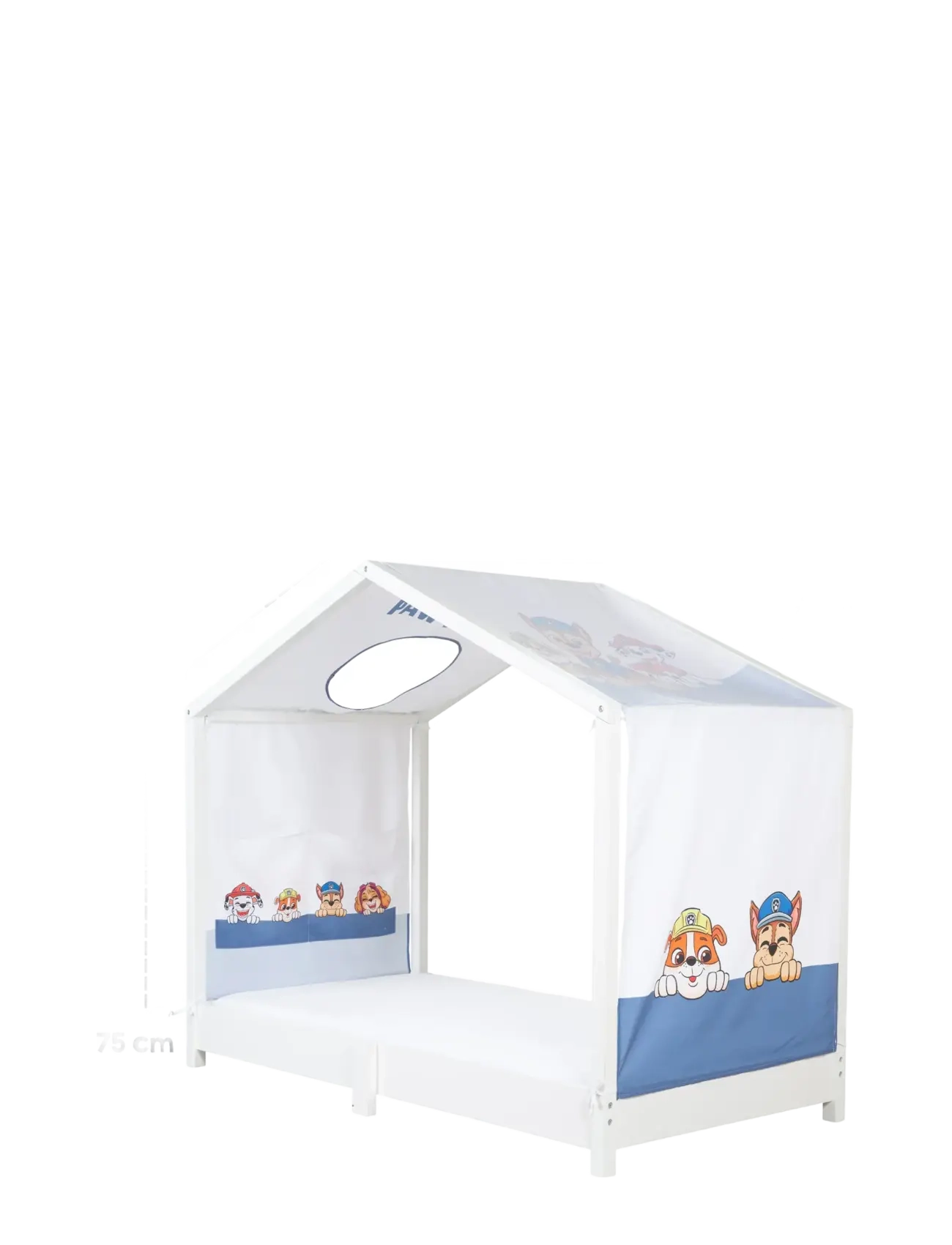 Paw Patrol Cover for Montessori House Beds 70 x 140 cm - 4 for 3 - WHITE / white
