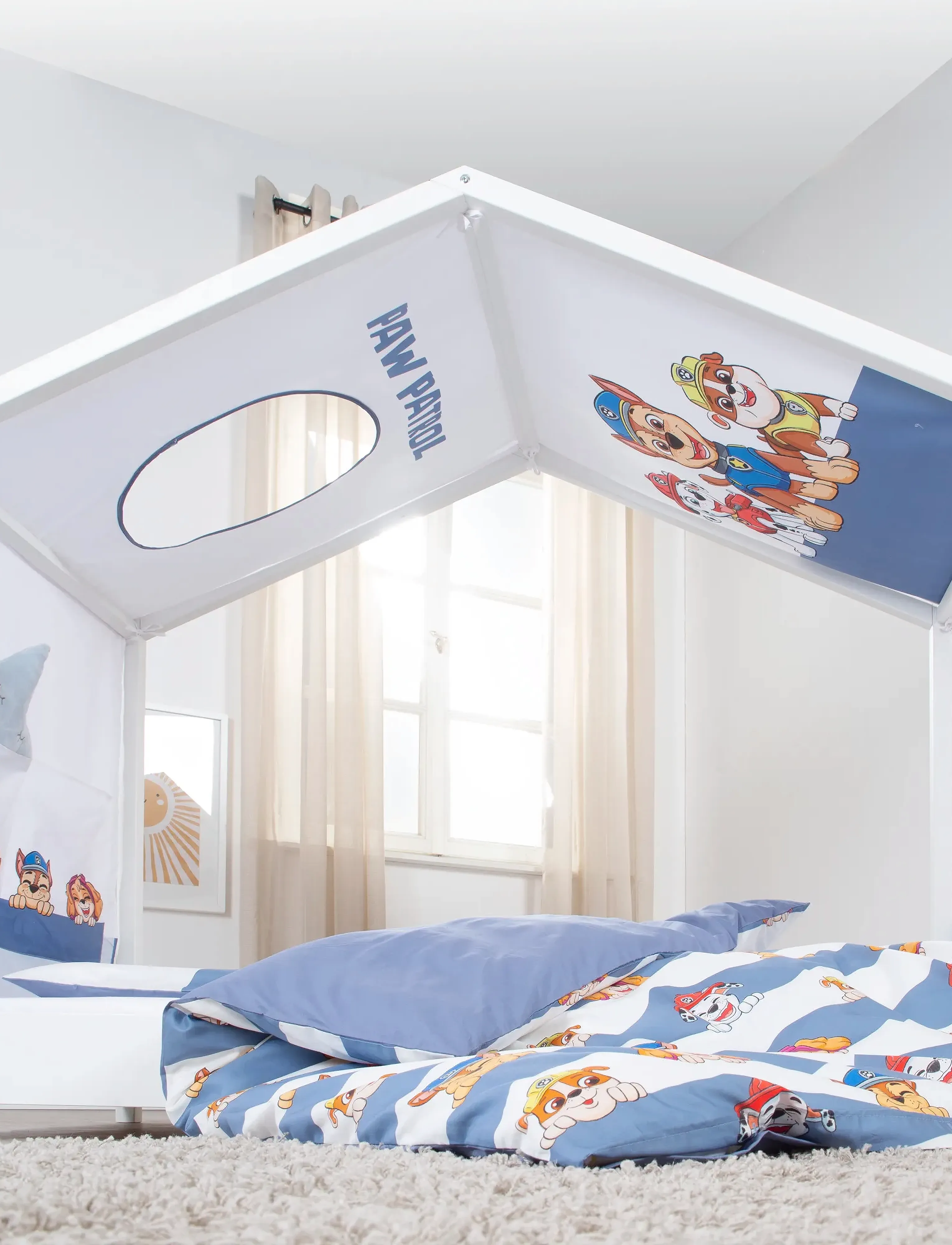Paw Patrol - Cover for Montessori House Beds 70 x 140 cm - kinderbetten & zubehör - white - 4