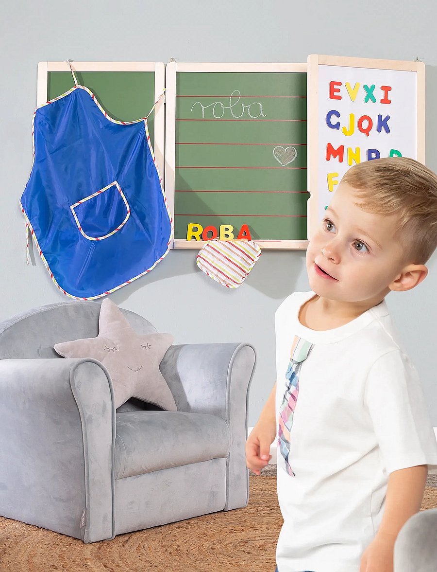 ROBA - Large Hanging Boboard with Magnetic Drawing Panel - zeichenbretter - natural lacquered - 0