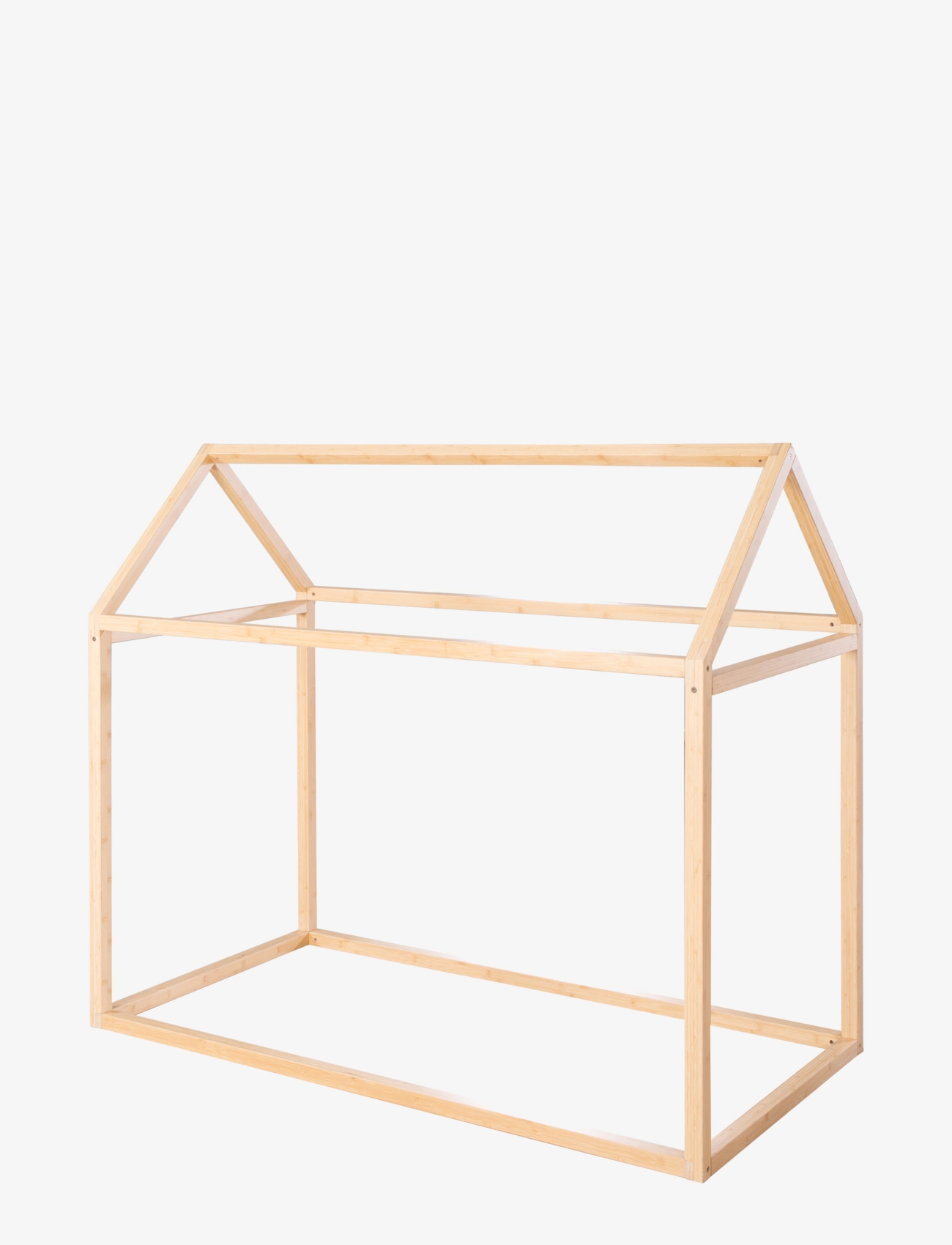 ROBA Sustainable Montessori House Bed 70 X 140 Cm Solid Wood, Børneseng og tilbehør, Beige, Str: 146X 77X 134CM