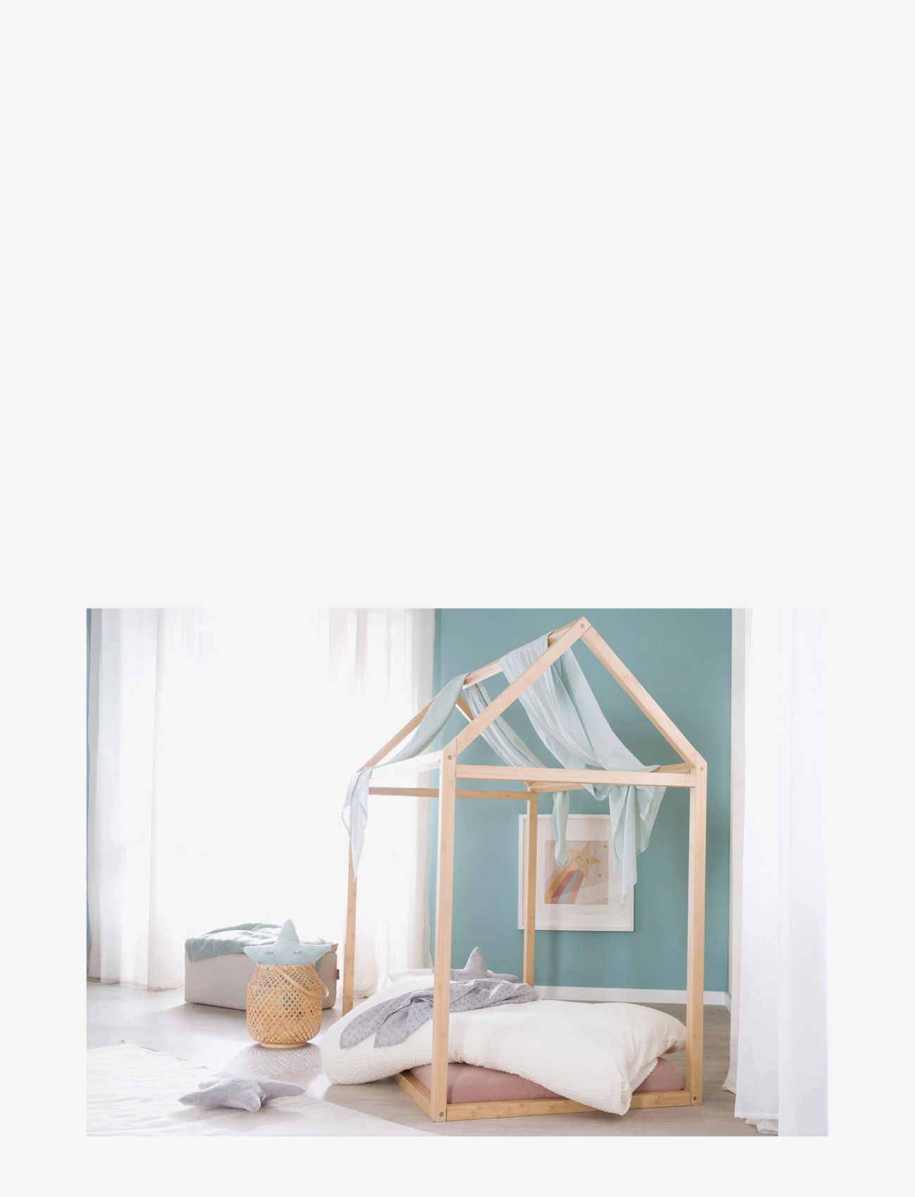 ROBA - Sustainable Montessori House Bed 70 x 140 cm - Solid Wood - børnesenge & tilbehør - bamboo - 2