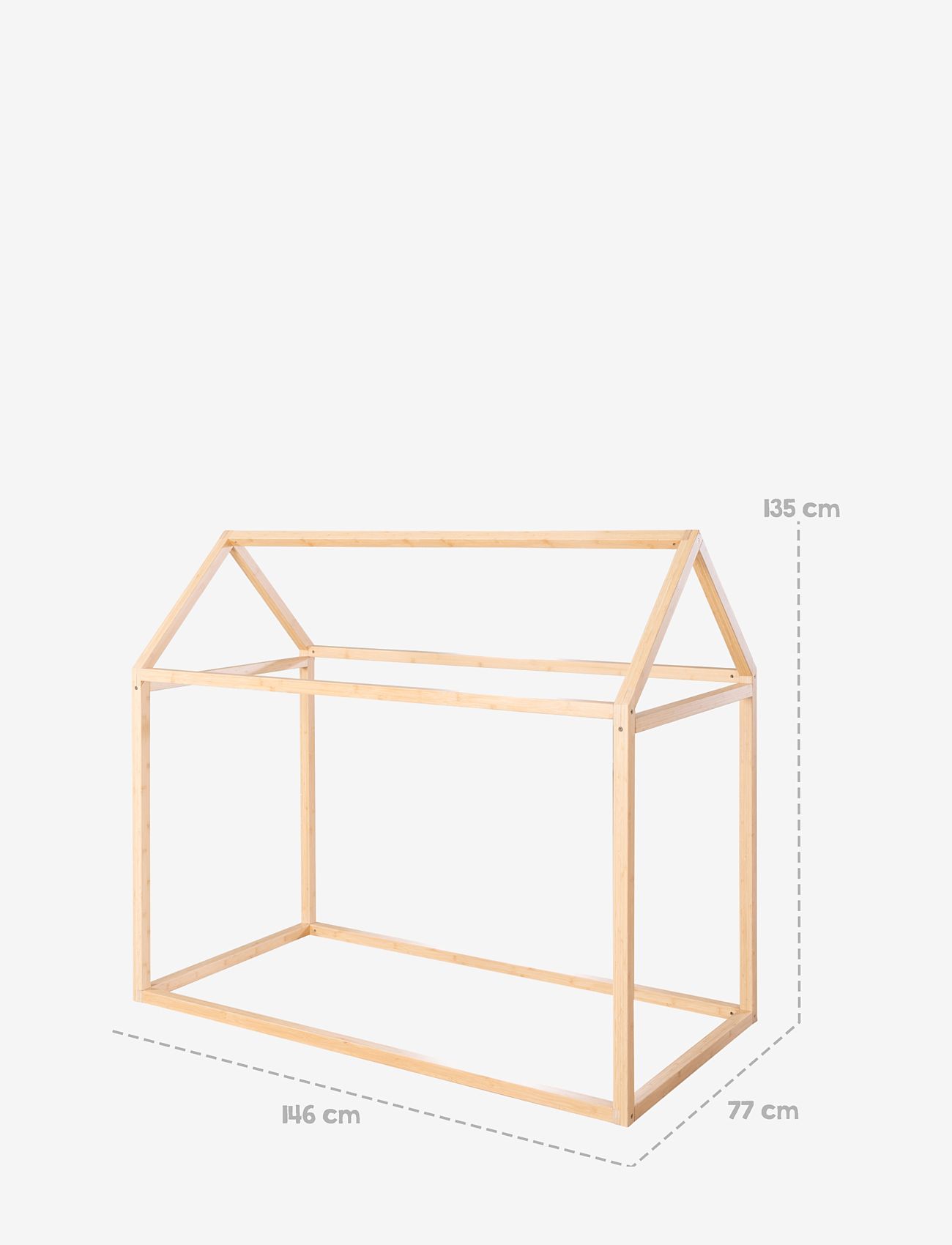 ROBA - Sustainable Montessori House Bed 70 x 140 cm - Solid Wood - barnsängar & tillbehör - bamboo - 3