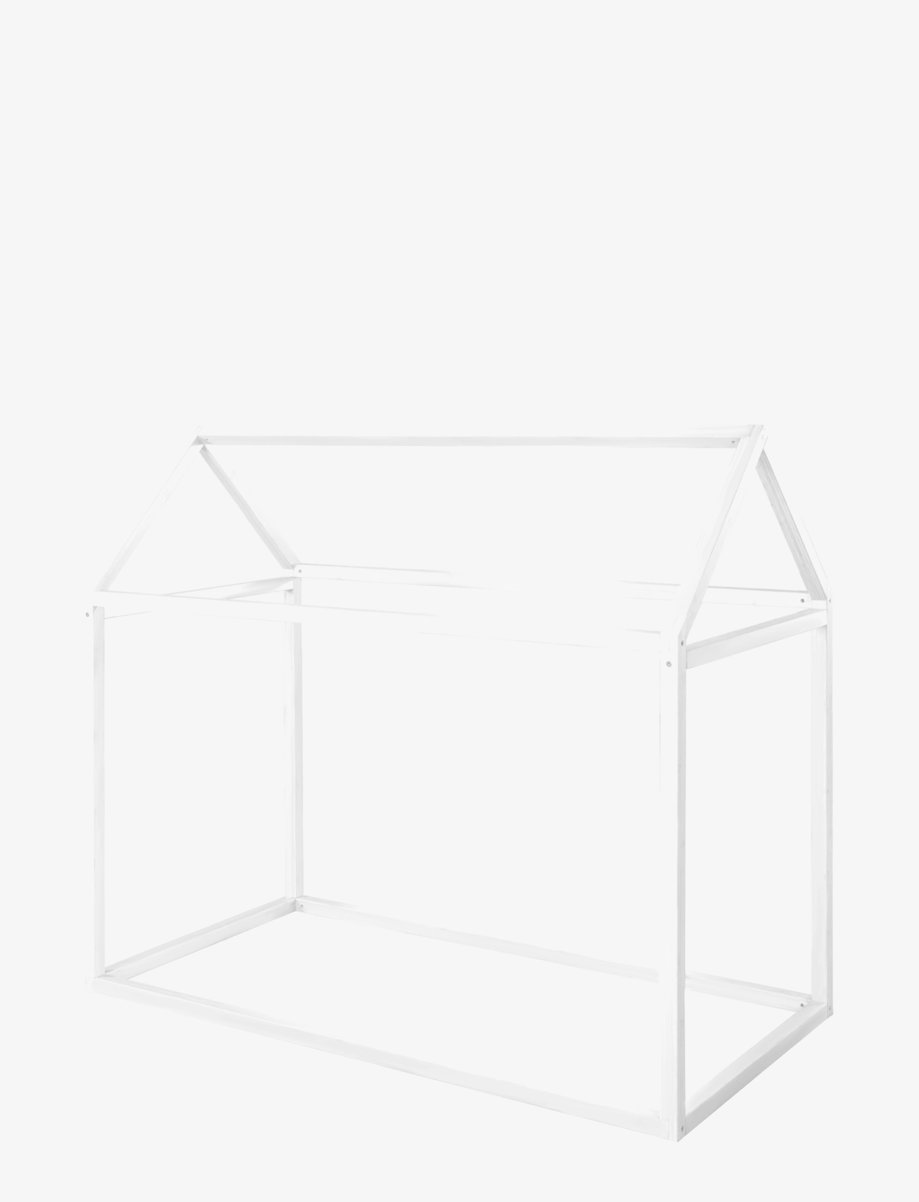 ROBA Sustainable Montessori House Bed 70 X 140 cm - Solid Wood, 70X 140 cm, White, Møbler > Børnesenge Og Tilbehør, Børn