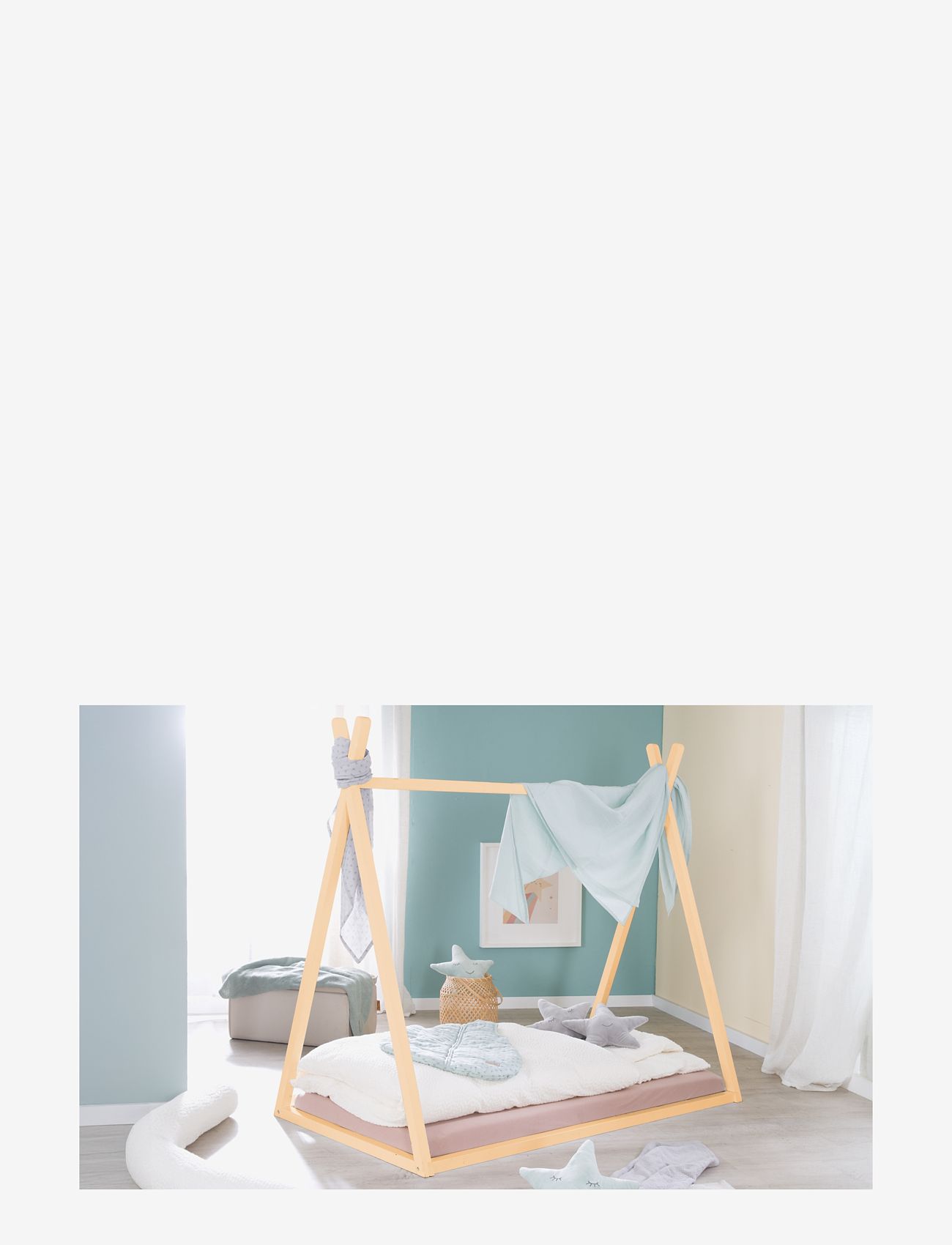 ROBA - Sustainable Montessori Tipi Bed 70 x 140 cm - Solid Wood - children's beds & accessories - natural bamboo - 3