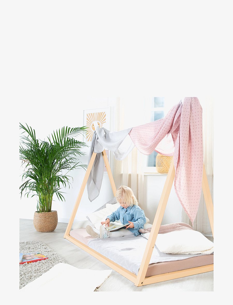 ROBA - Sustainable Montessori Tipi Bed 70 x 140 cm - Solid Wood - kinderbetten & zubehör - natural bamboo - 4