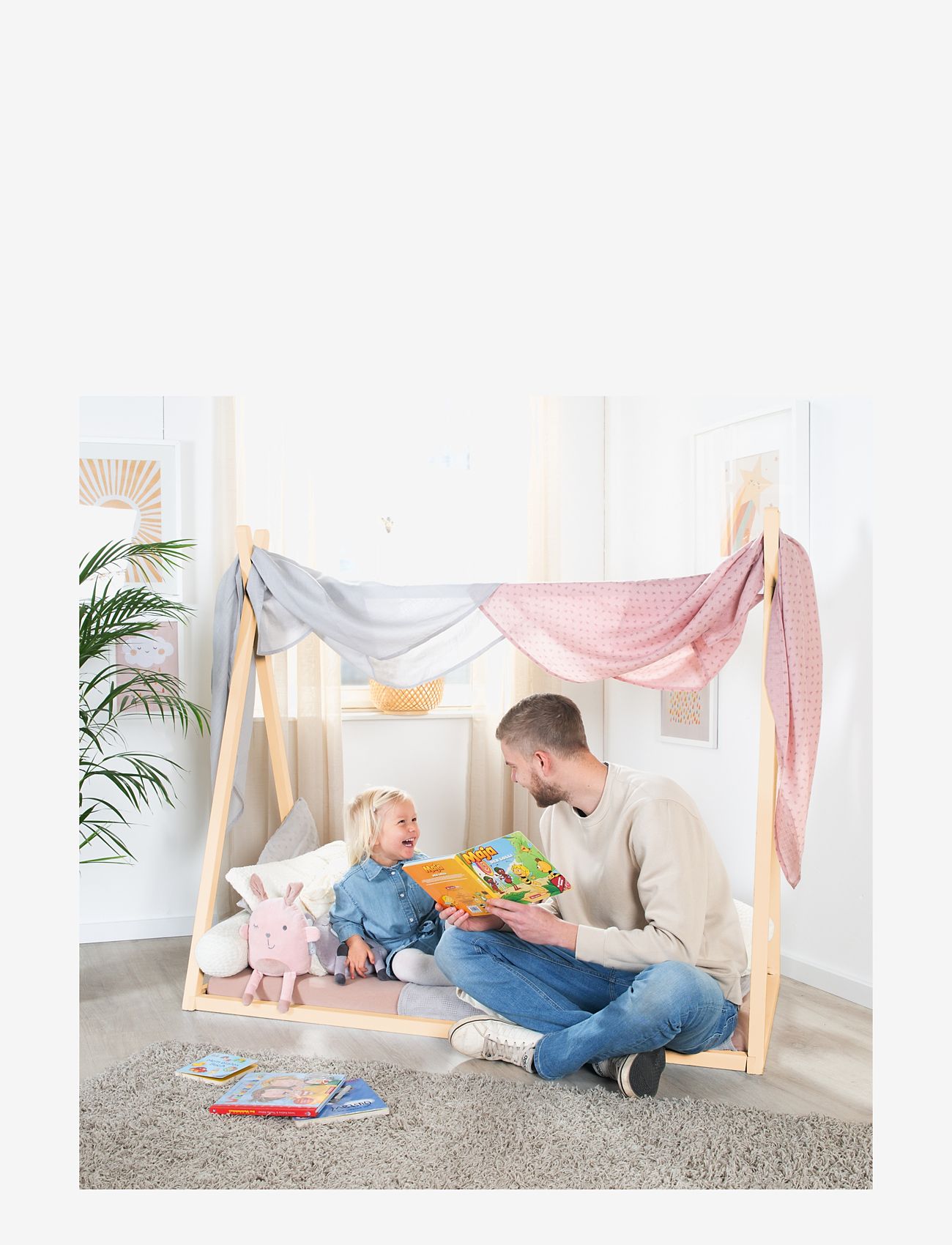ROBA - Sustainable Montessori Tipi Bed 70 x 140 cm - Solid Wood - children's beds & accessories - natural bamboo - 5