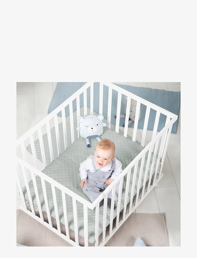 ROBA - Playpen 75 x 100 roba Style with mattress - kinderbett - white & green - 1