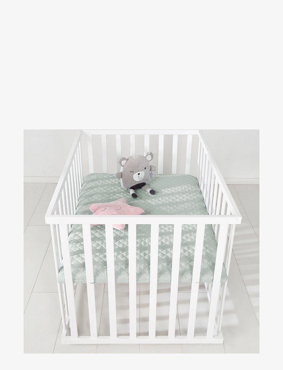 ROBA - Playpen 75 x 100 roba Style with mattress - hällid - white & green - 3