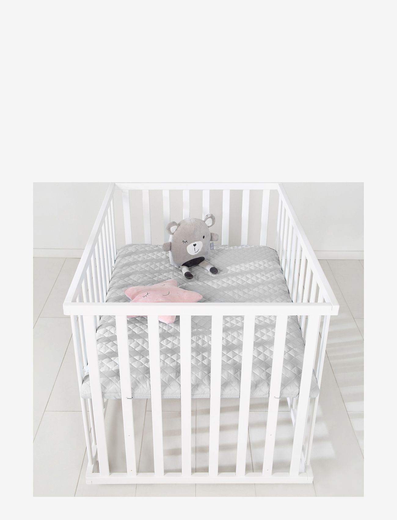 ROBA - Playpen 75 x 100 roba Style with mattress - parcs - white & grey - 4