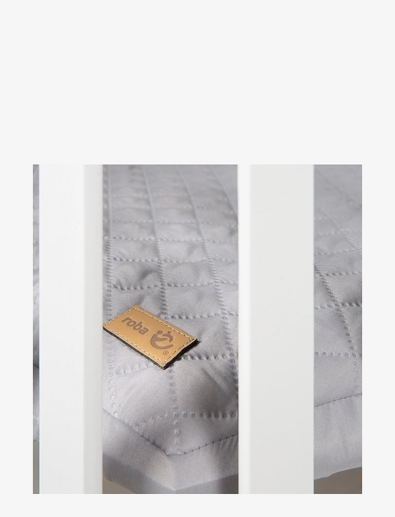 ROBA - Playpen 75 x 100 roba Style with mattress - hällid - white & grey - 5