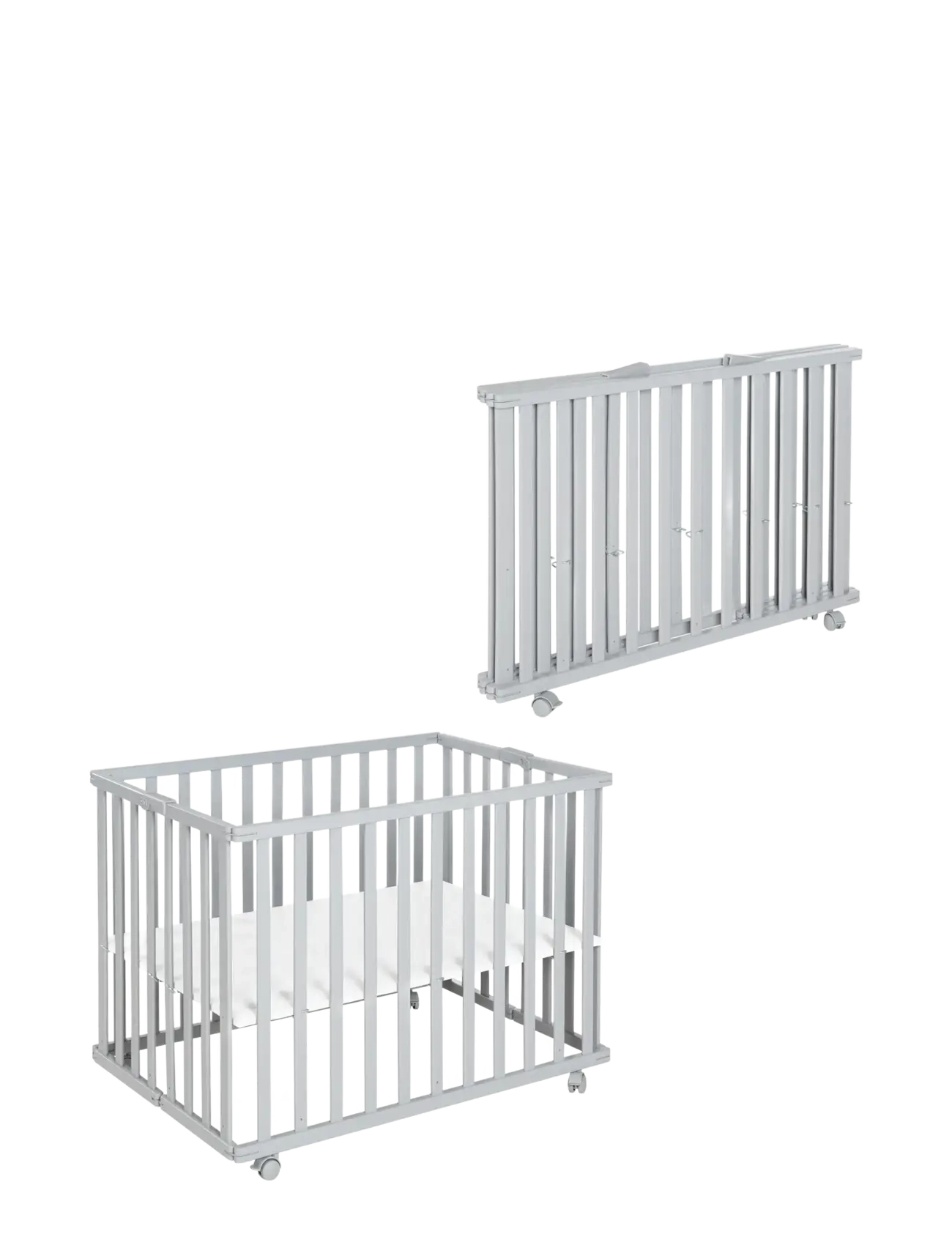 ROBA - Wooden Foldable Playpen - resesängar - taupe - 5