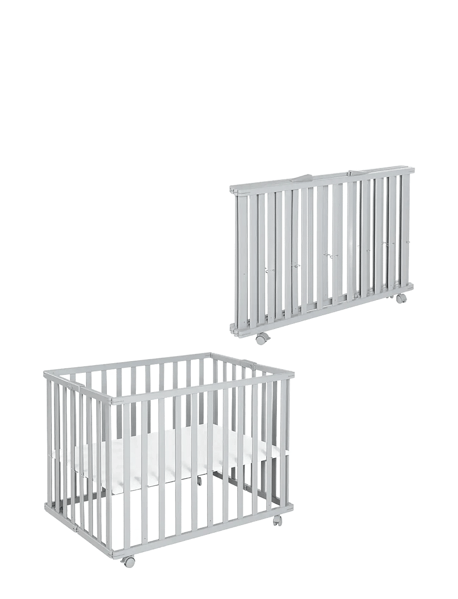 ROBA - Wooden Foldable Playpen - resesängar - taupe - 5