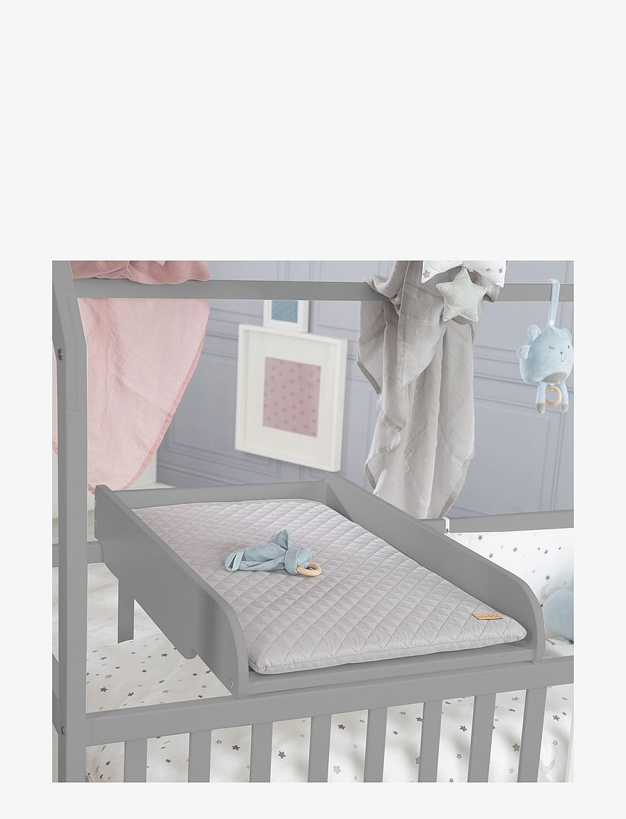 ROBA - House Bed 60 x 120cm + Changing Top - spjälsängar - taupe - 3