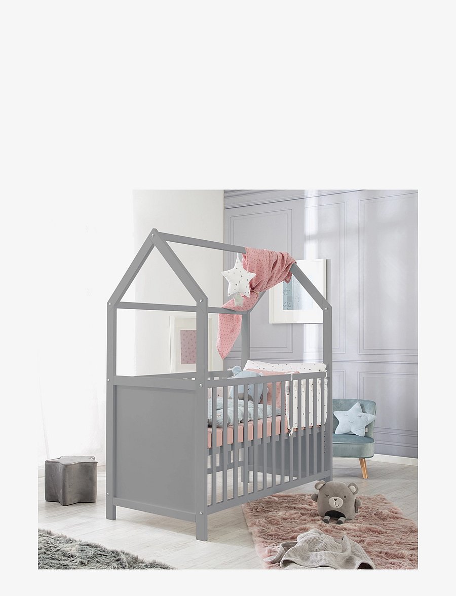 ROBA - House Bed 60 x 120cm + Changing Top - spjälsängar - taupe - 4