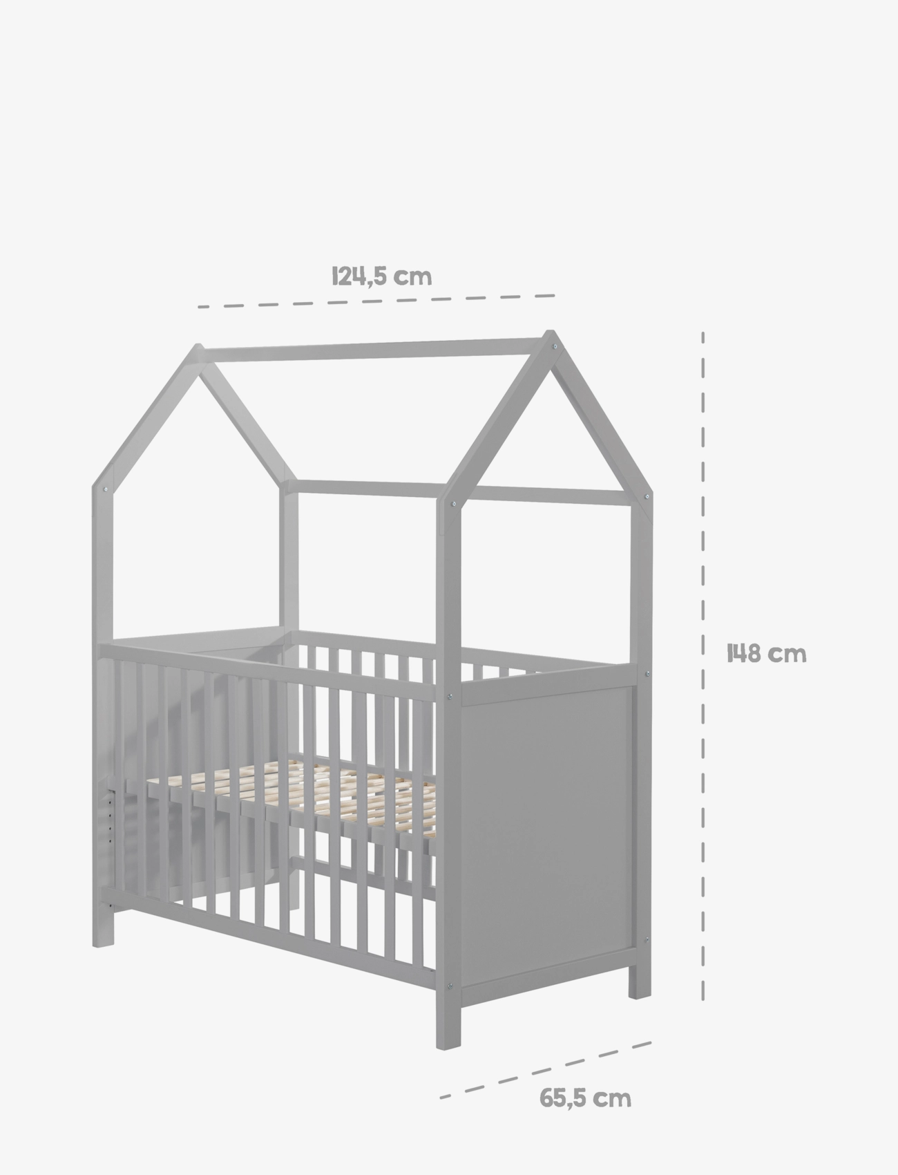 ROBA - House Bed 60 x 120cm - spjälsängar - taupe - 2