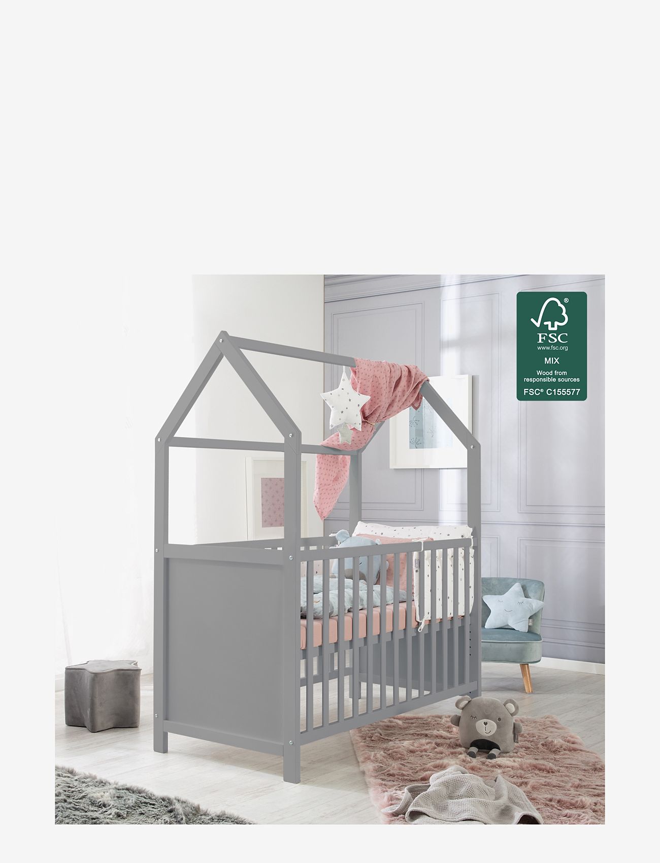 ROBA - House Bed 60 x 120cm - sidosängar - taupe - 4