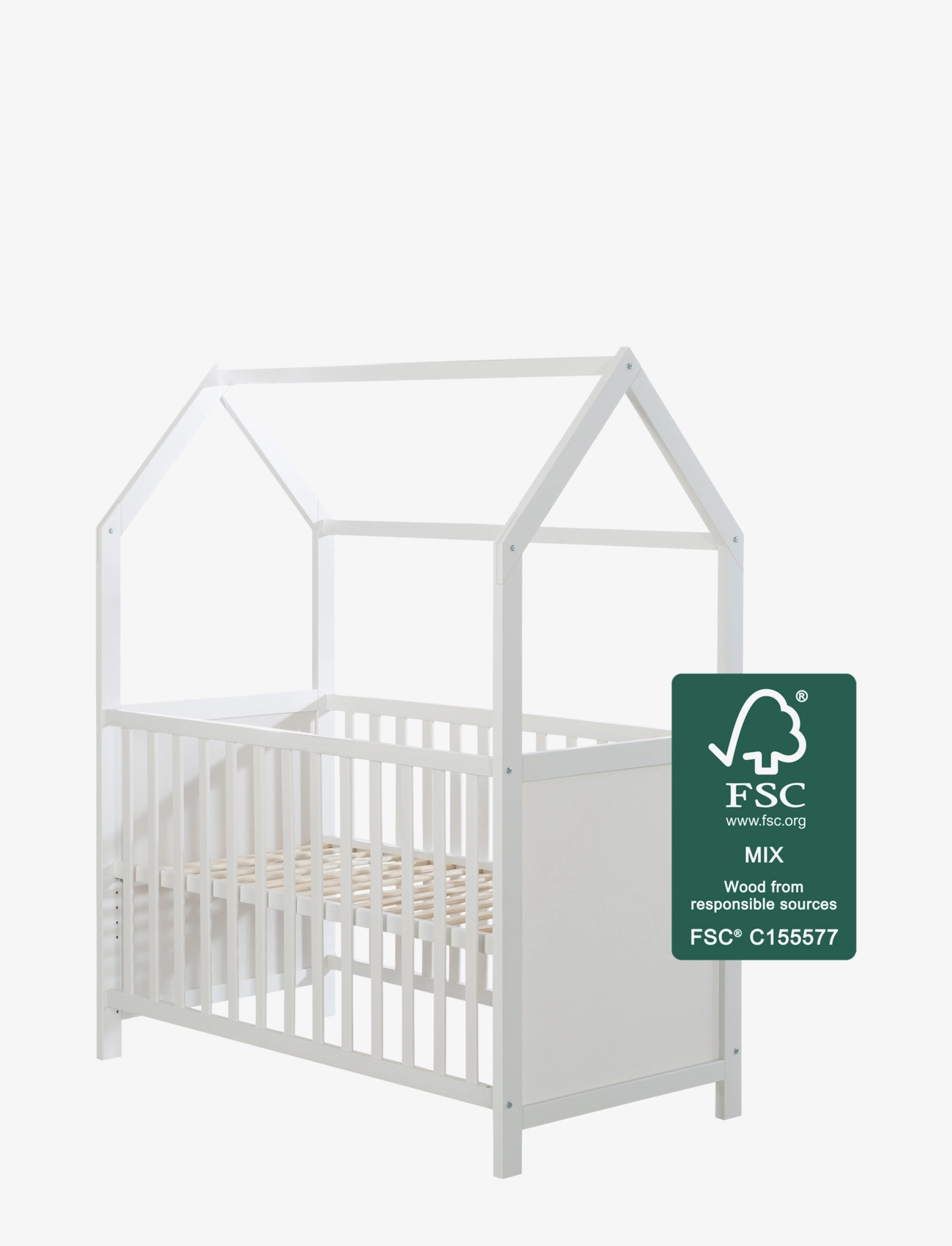 ROBA House Bed 60 X 120cm, 60X 120 cm, White, Møbler > Børnesenge Og Tilbehør, Børn