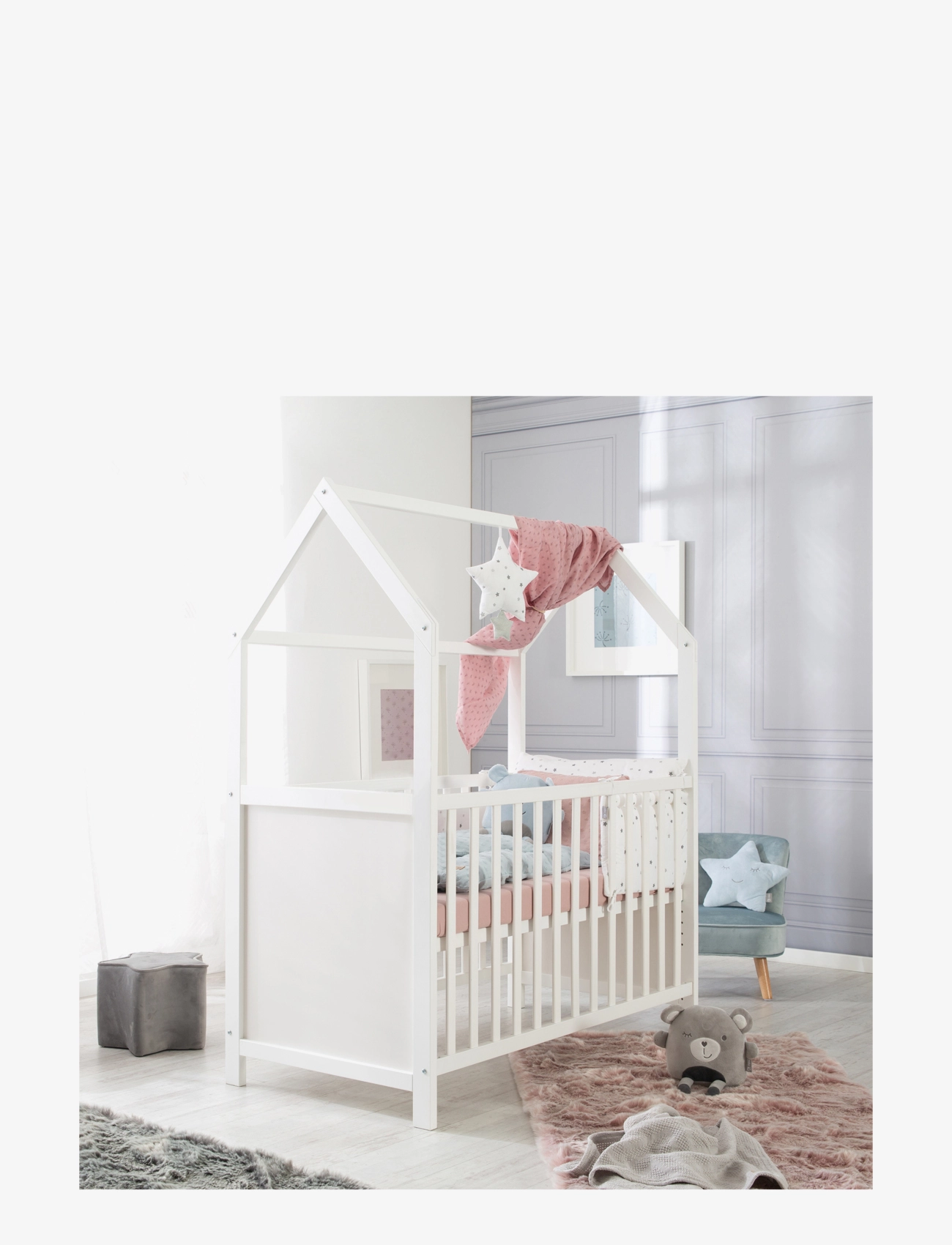 ROBA - House Bed 60 x 120cm - spjälsängar - white - 3